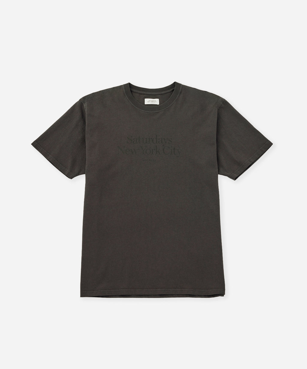Saturdays NYC Miller Standard Short Sleeve Tee in Charcoal