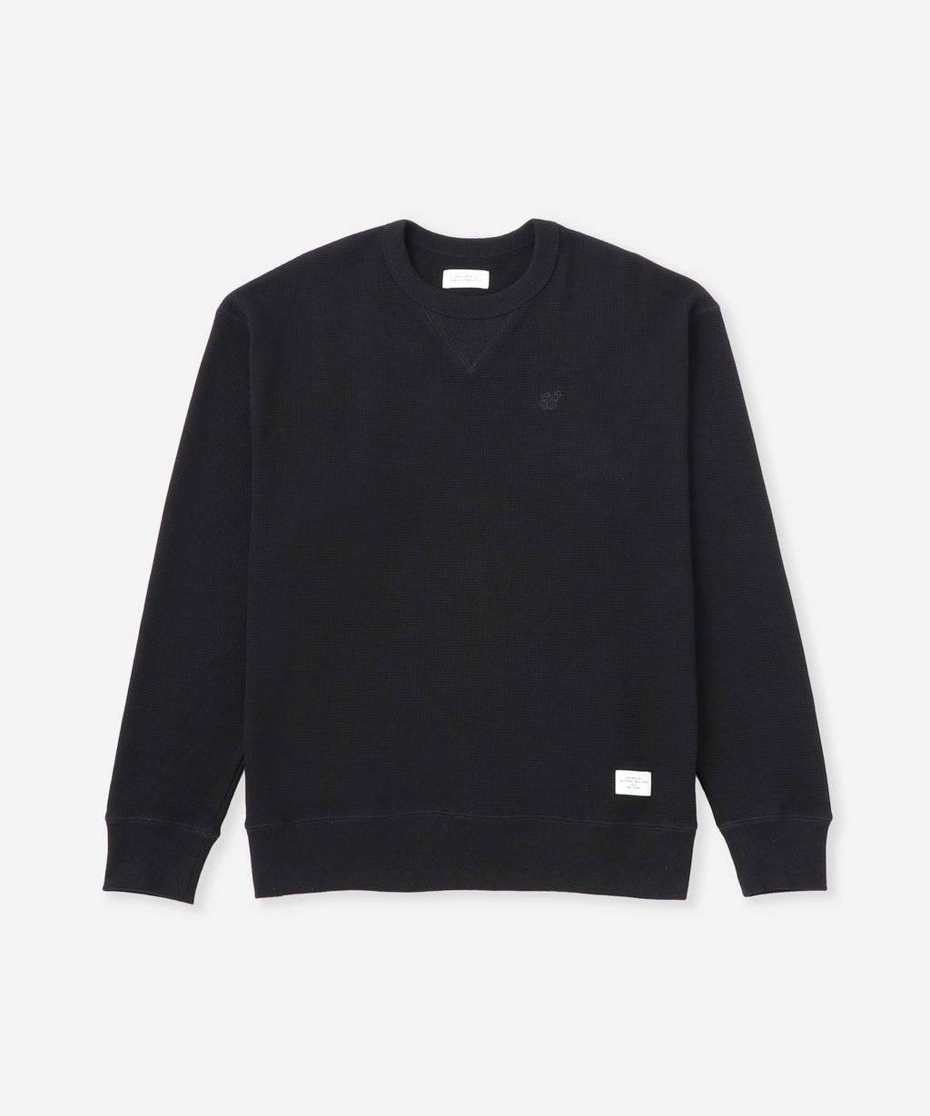 Saturdays NYC SNYC Waffle Relaxed Top in Black