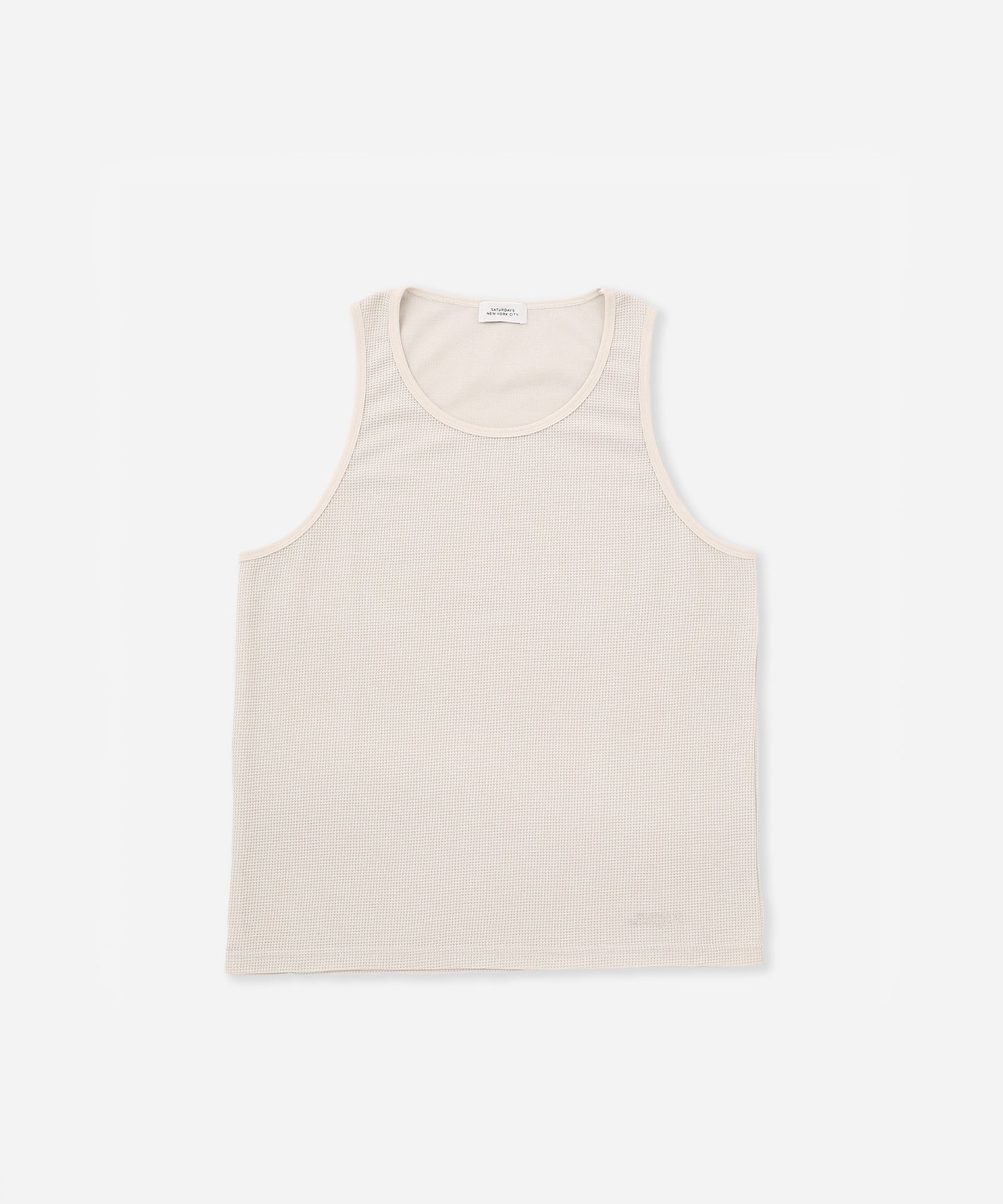 Saturdays NYC Venice Waffle Tank in Ivory