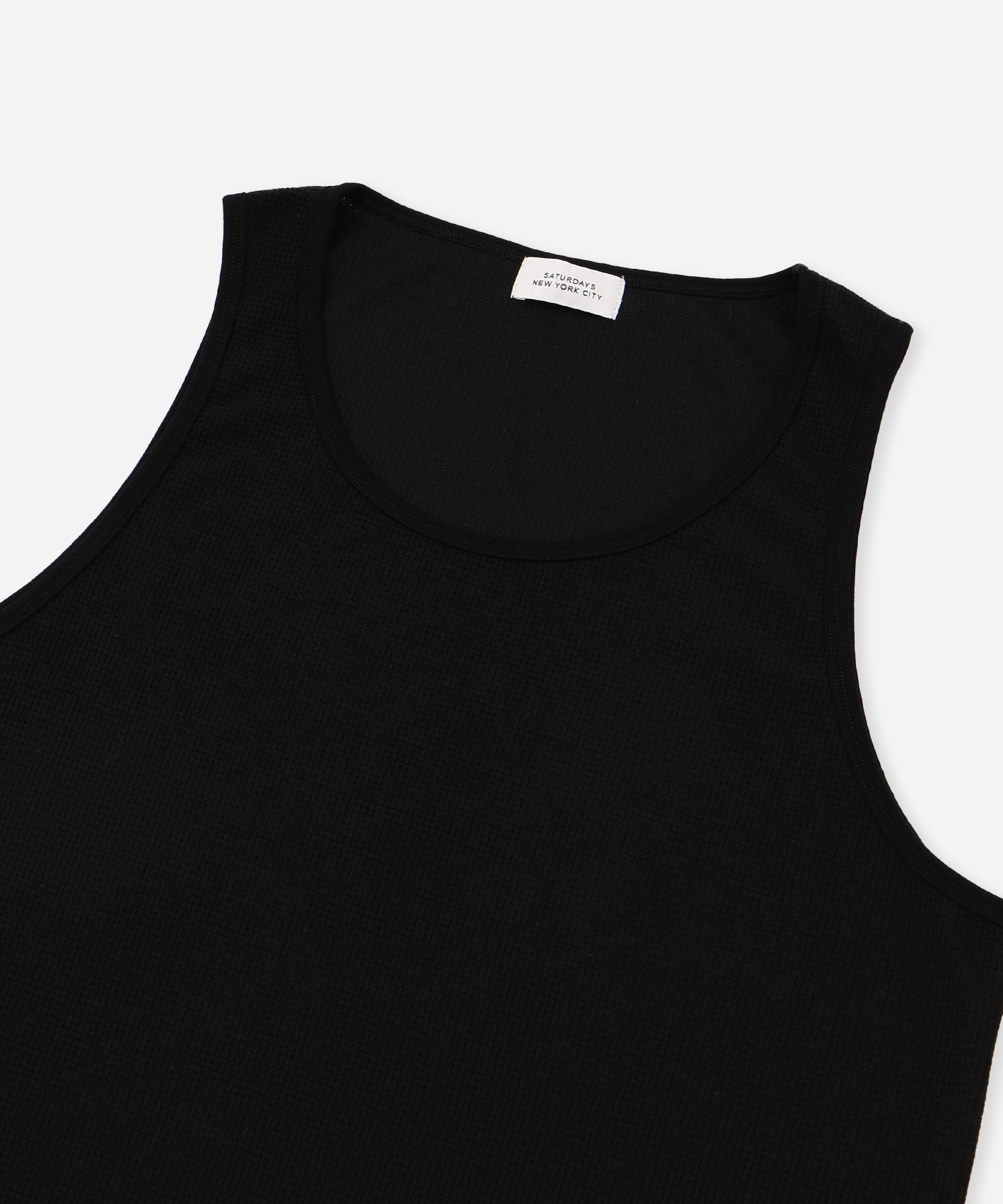 Saturdays NYC Venice Waffle Tank in Black