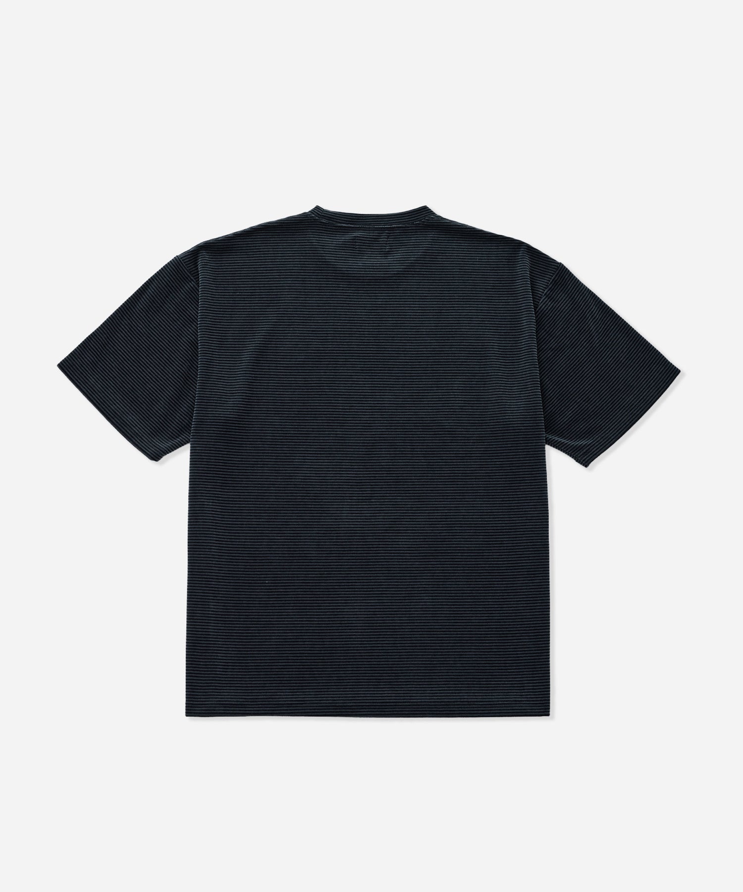 Saturdays NYC Velour Stripe Relaxed Short Sleeve Tee in Blue