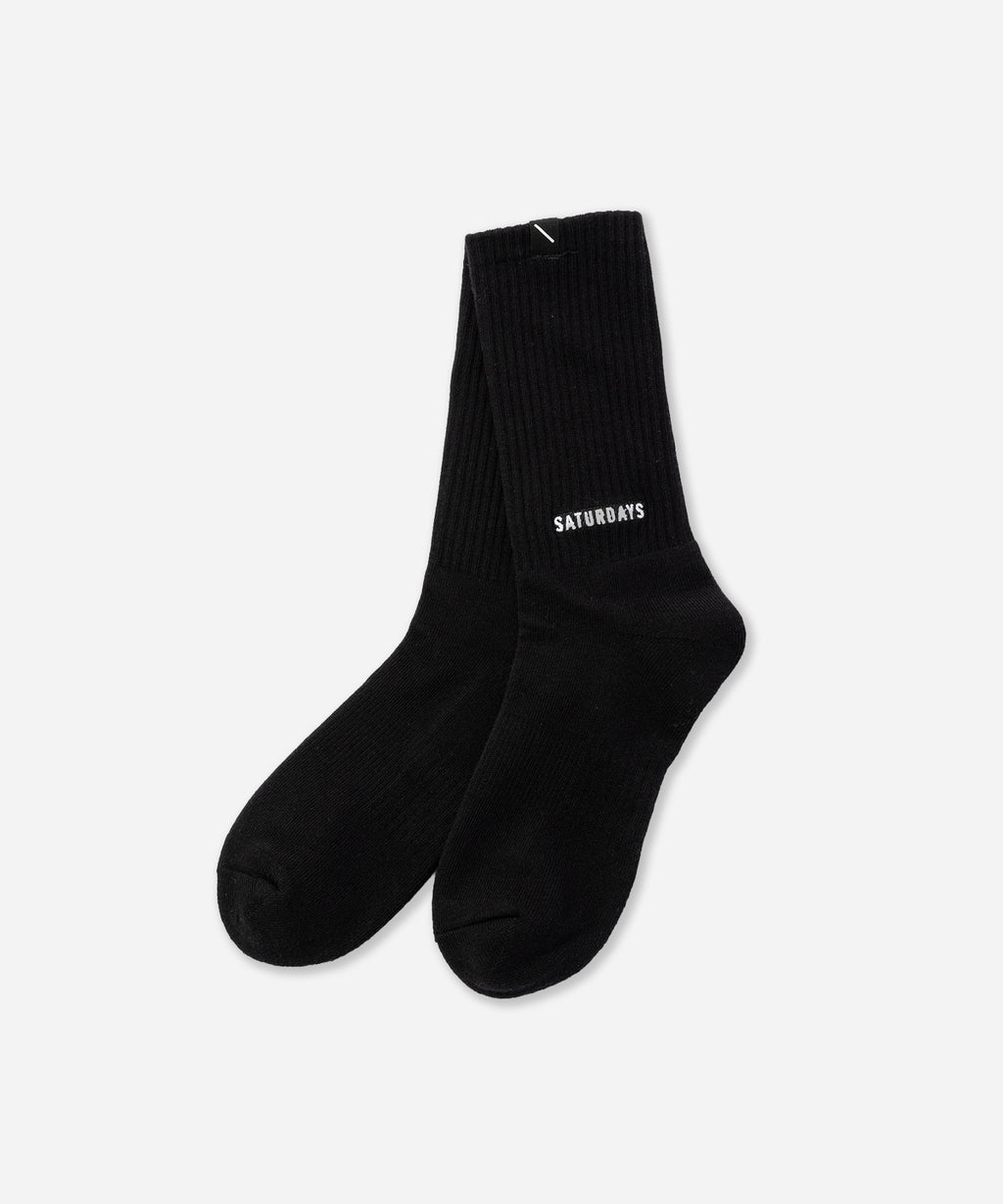 Saturdays NYC Saturdays Ankle Logo Socks in Black