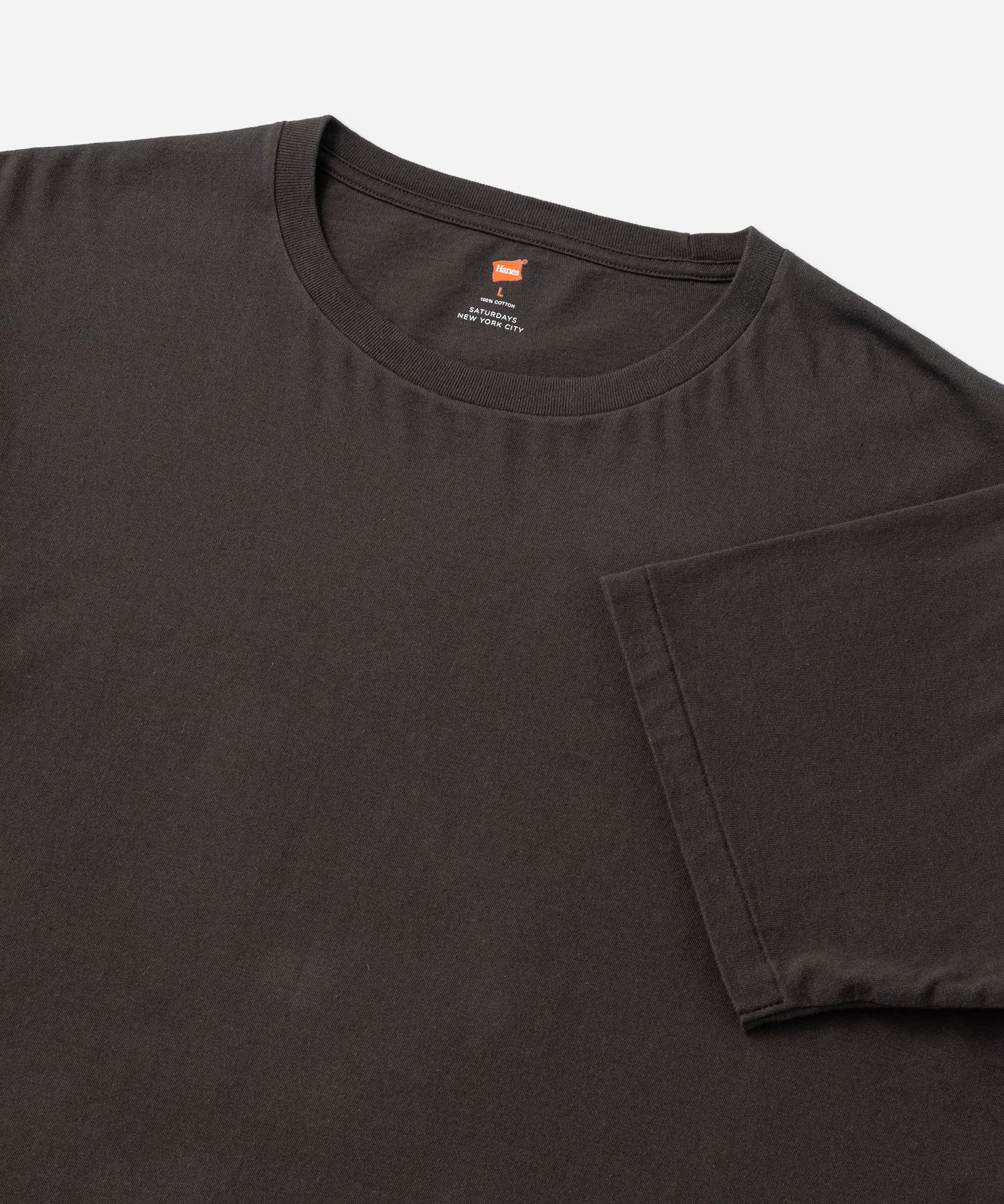 Saturdays NYC Hanes x Saturdays NYC Washed Cotton Tees 2-Pack in Black / Faded Black