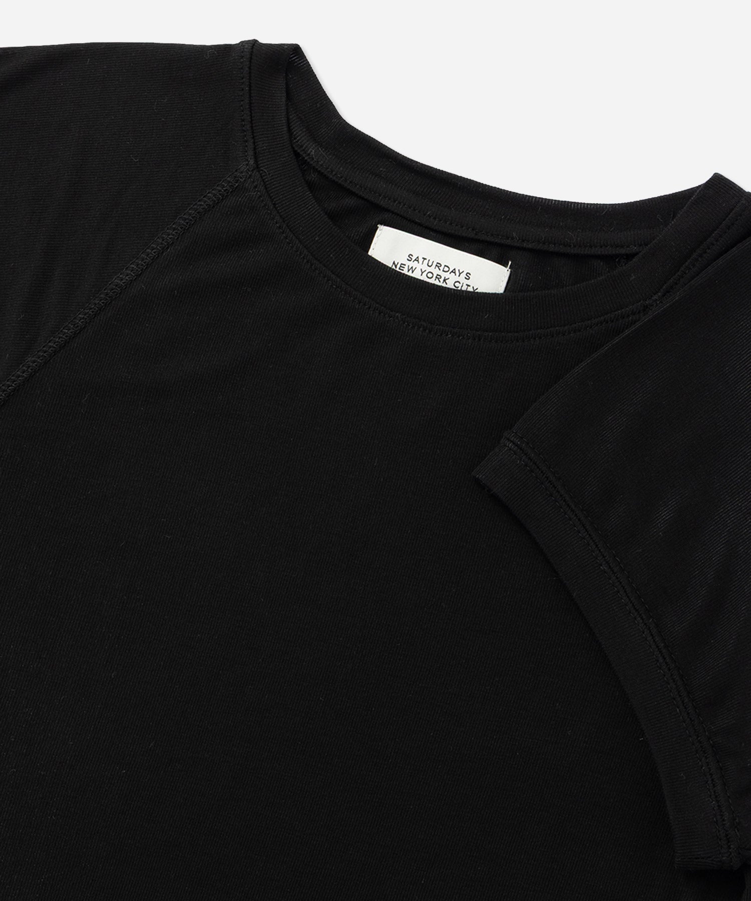 Saturdays NYC Bree Capped Sleeve Tee in Black