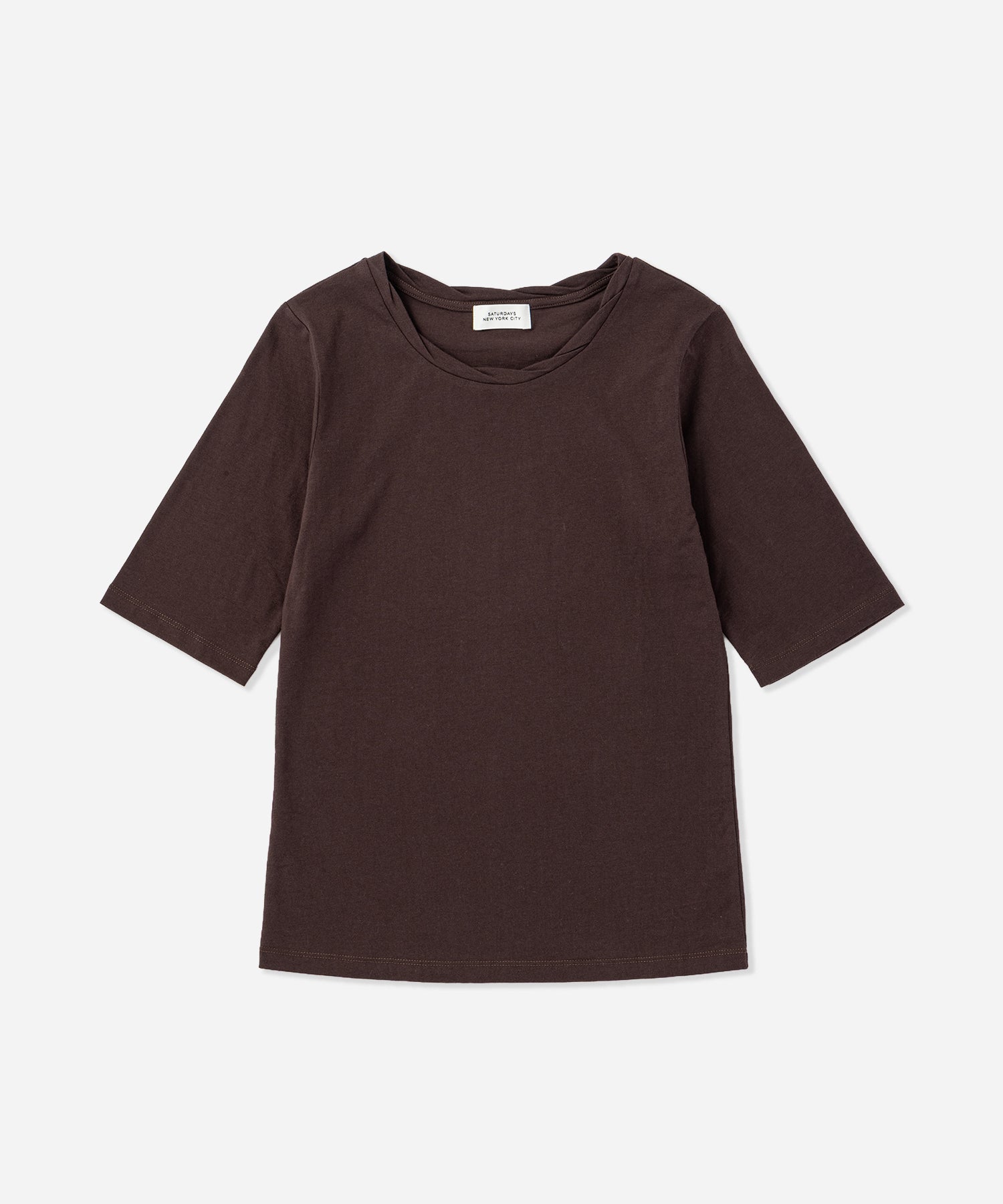 Saturdays NYC Drewe Multi Layer Top in Dark Brown