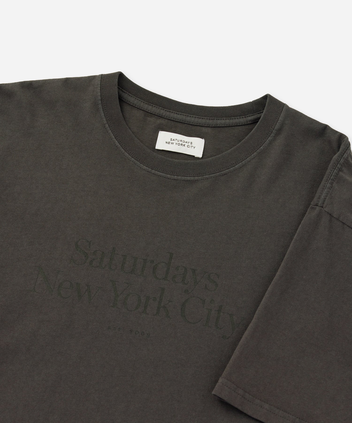 Saturdays NYC Miller Standard Short Sleeve Tee in Charcoal