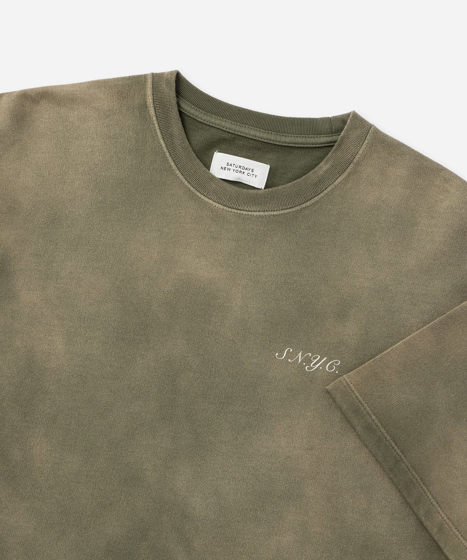 Saturdays NYC S.NYC Terry Sweatshirt in Olive Green
