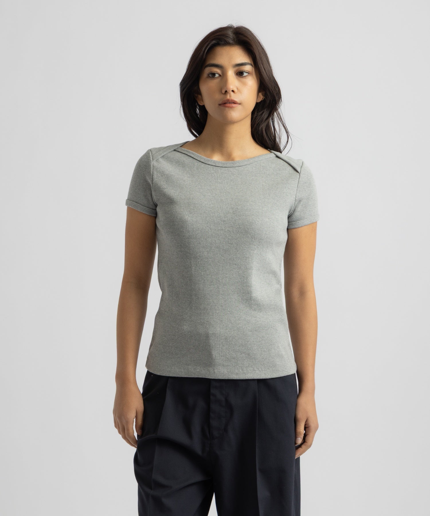 Saturdays NYC Nadia Ringer Top in Gray