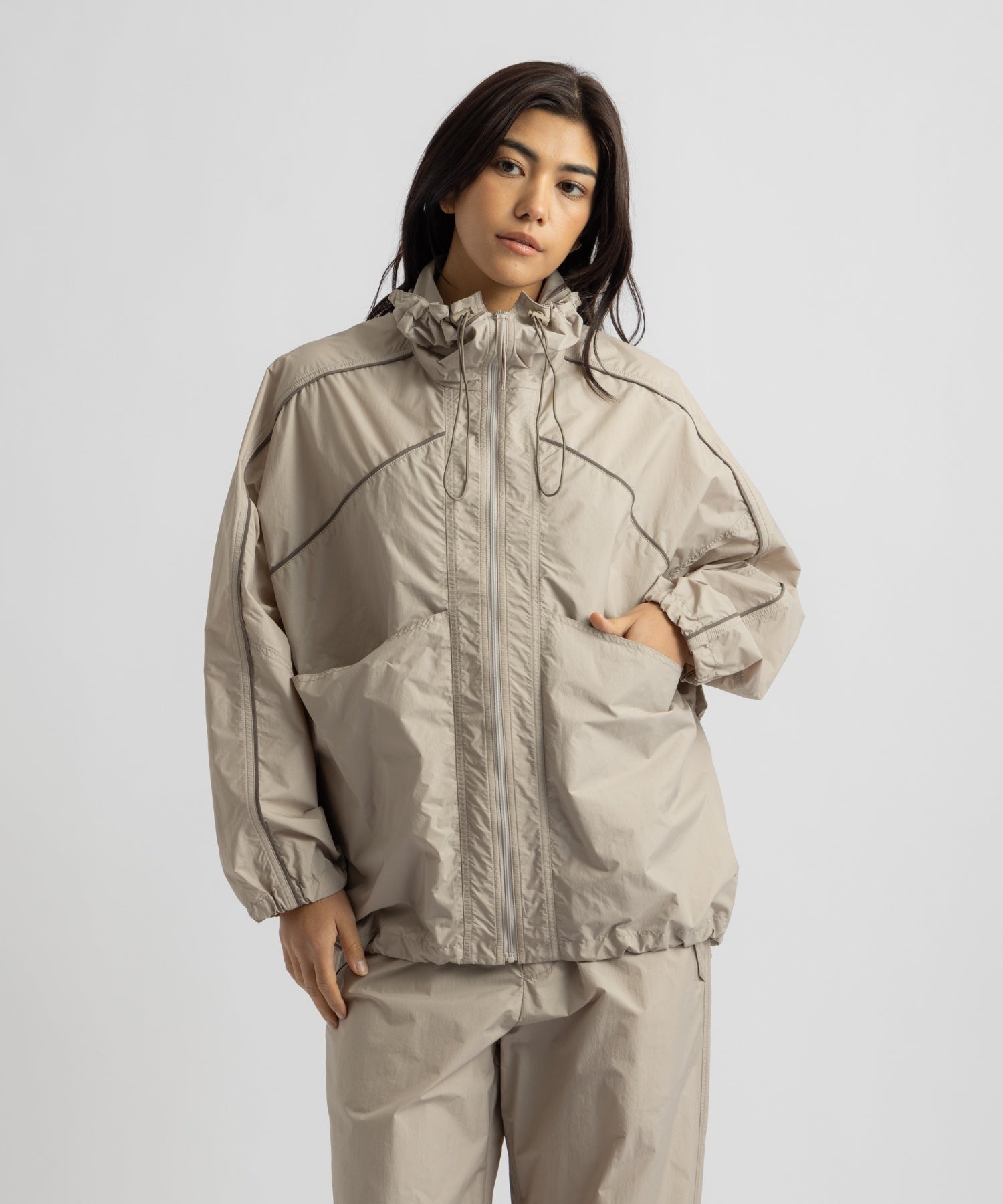 Saturdays NYC Edie Windbreaker in Beige