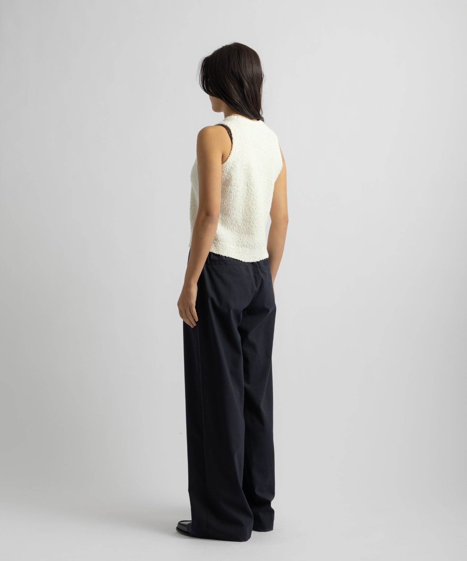 Saturdays NYC Andie Bubble Knit Top in White