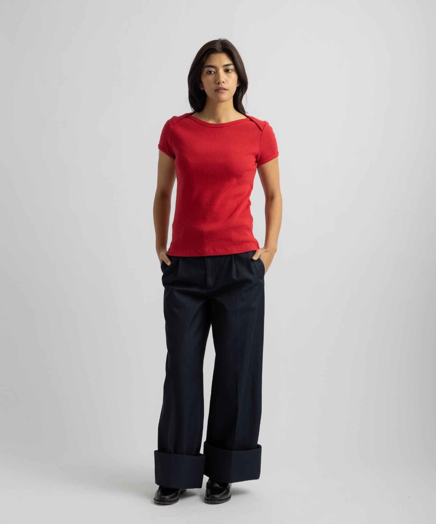 Saturdays NYC Nadia Ringer Top in Red