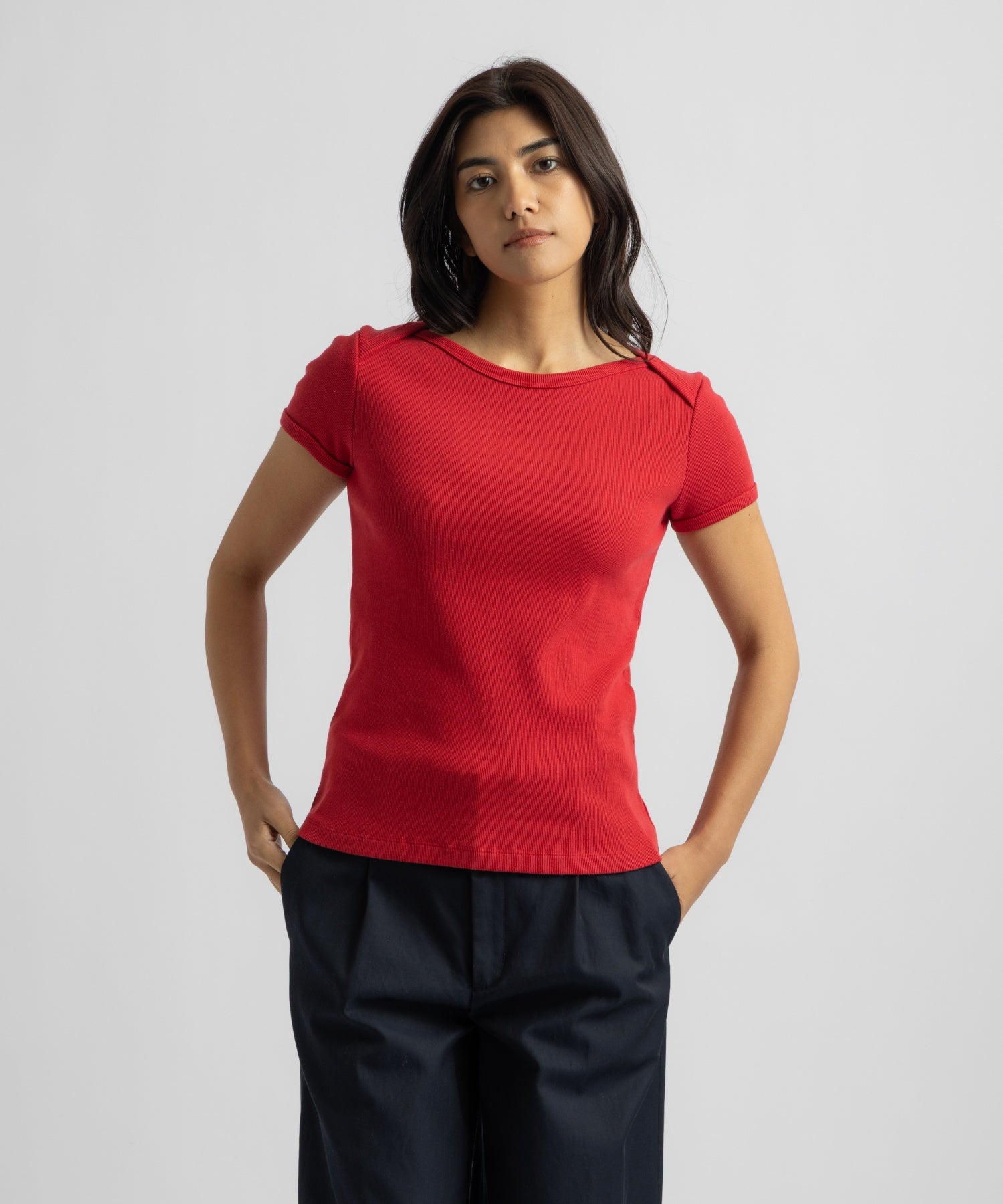 Saturdays NYC Nadia Ringer Top in Red