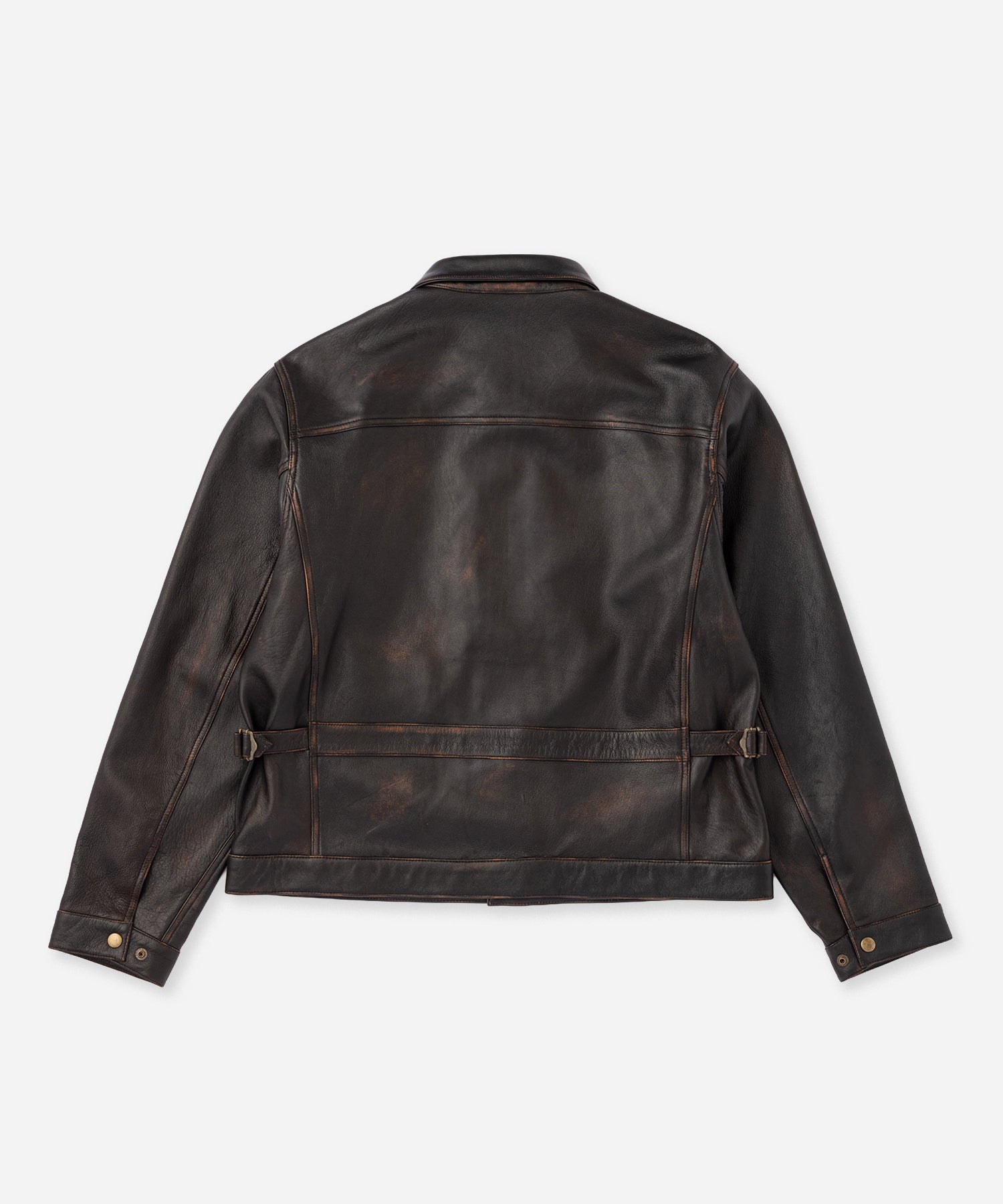 Saturdays NYC Emil Type-1 Nappa Leather Jacket in Dark Brown