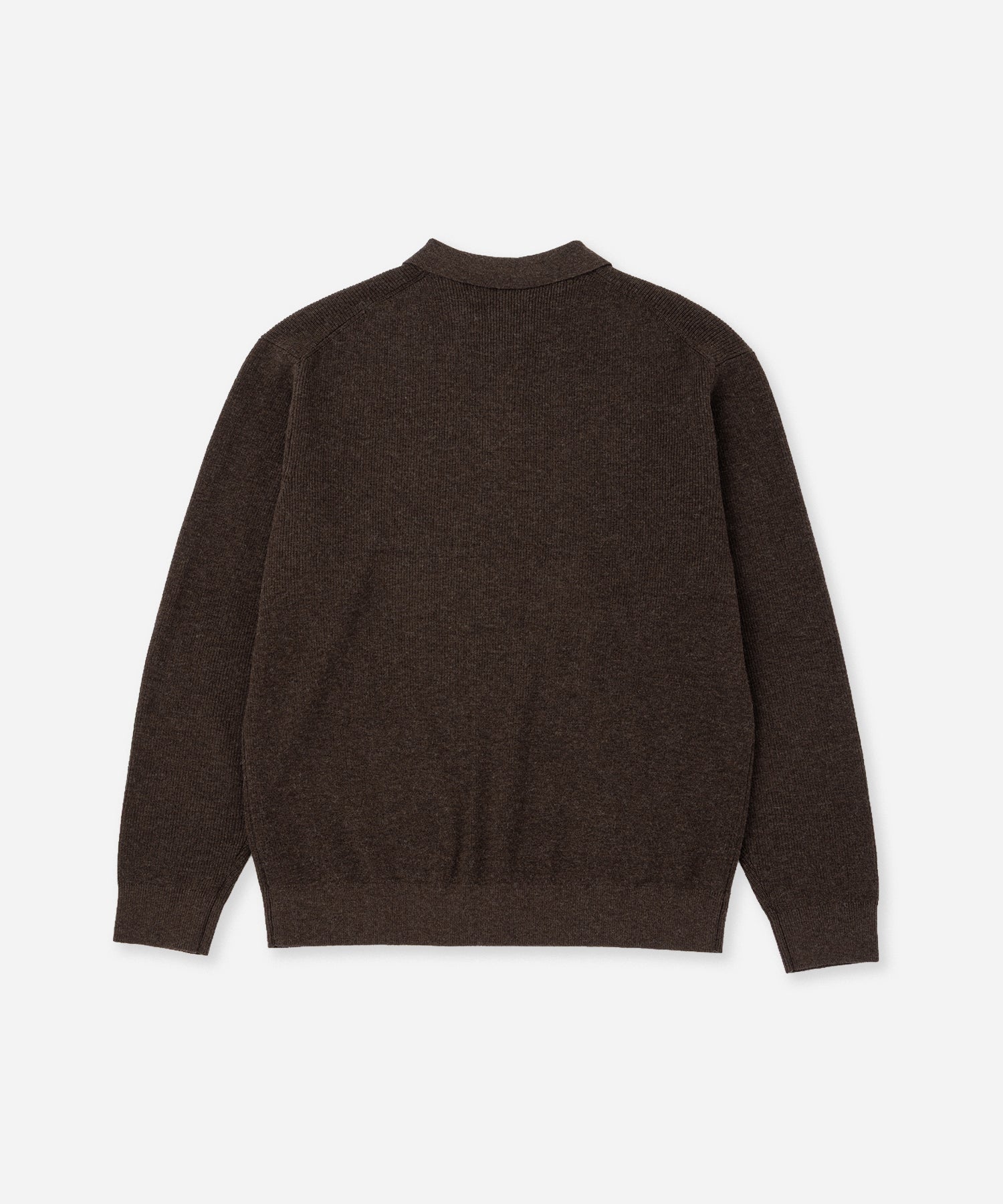 Saturdays NYC Beauchamp Polo Sweater in Dark Brown