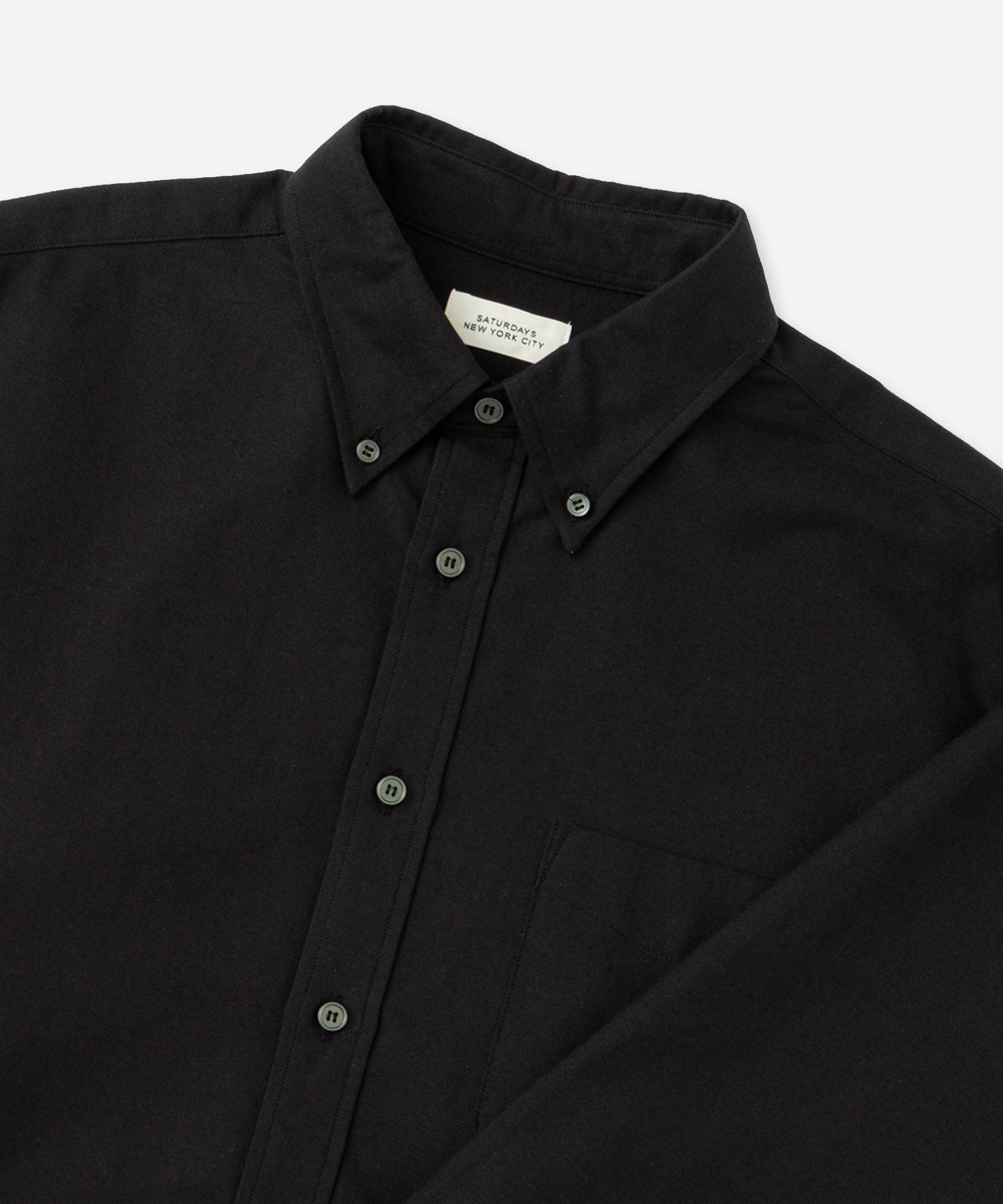 Saturdays NYC New Crosby Oxford Shirt in Black