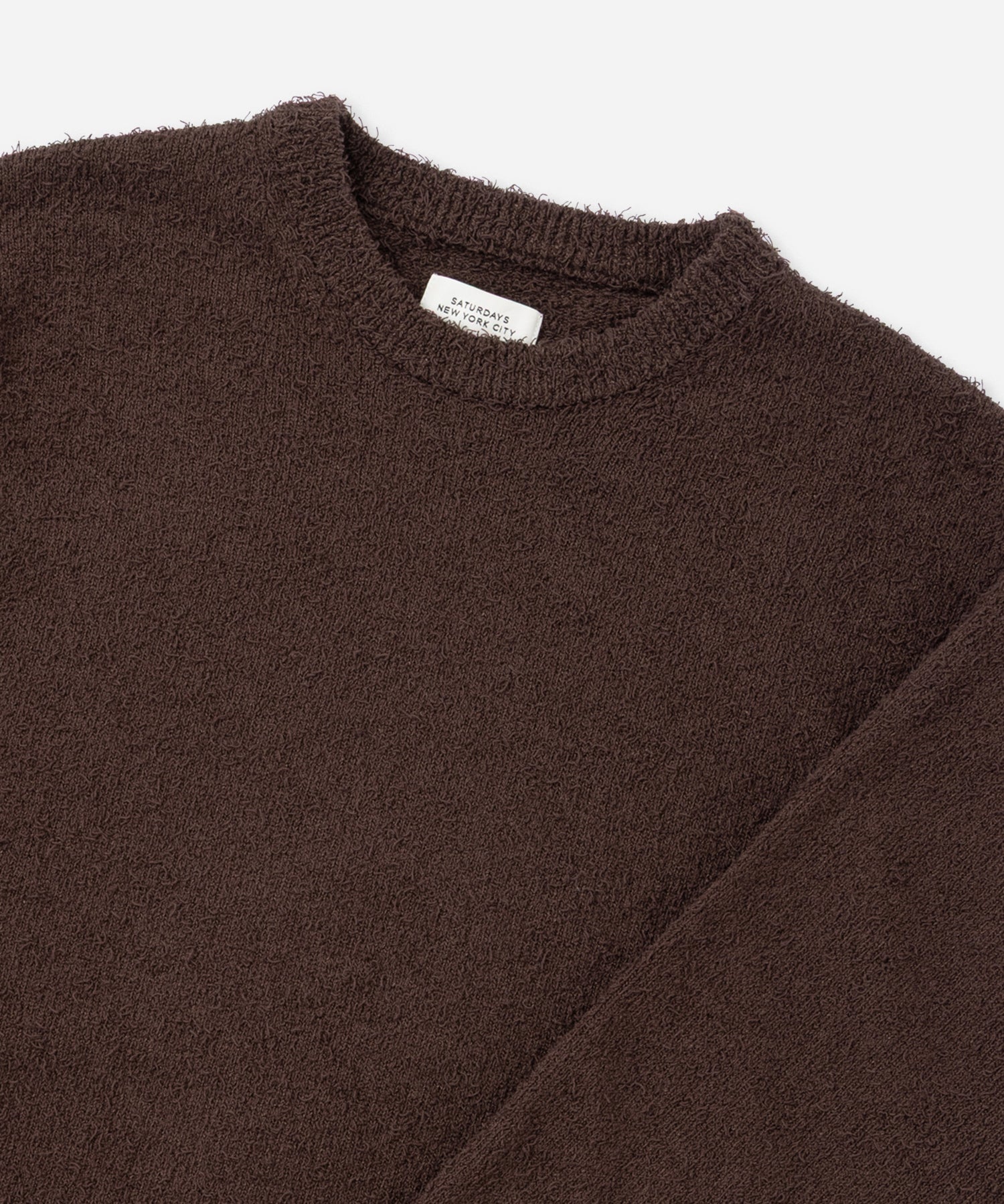 Saturdays NYC Greg Loop Yarn Sweater in Dark Brown