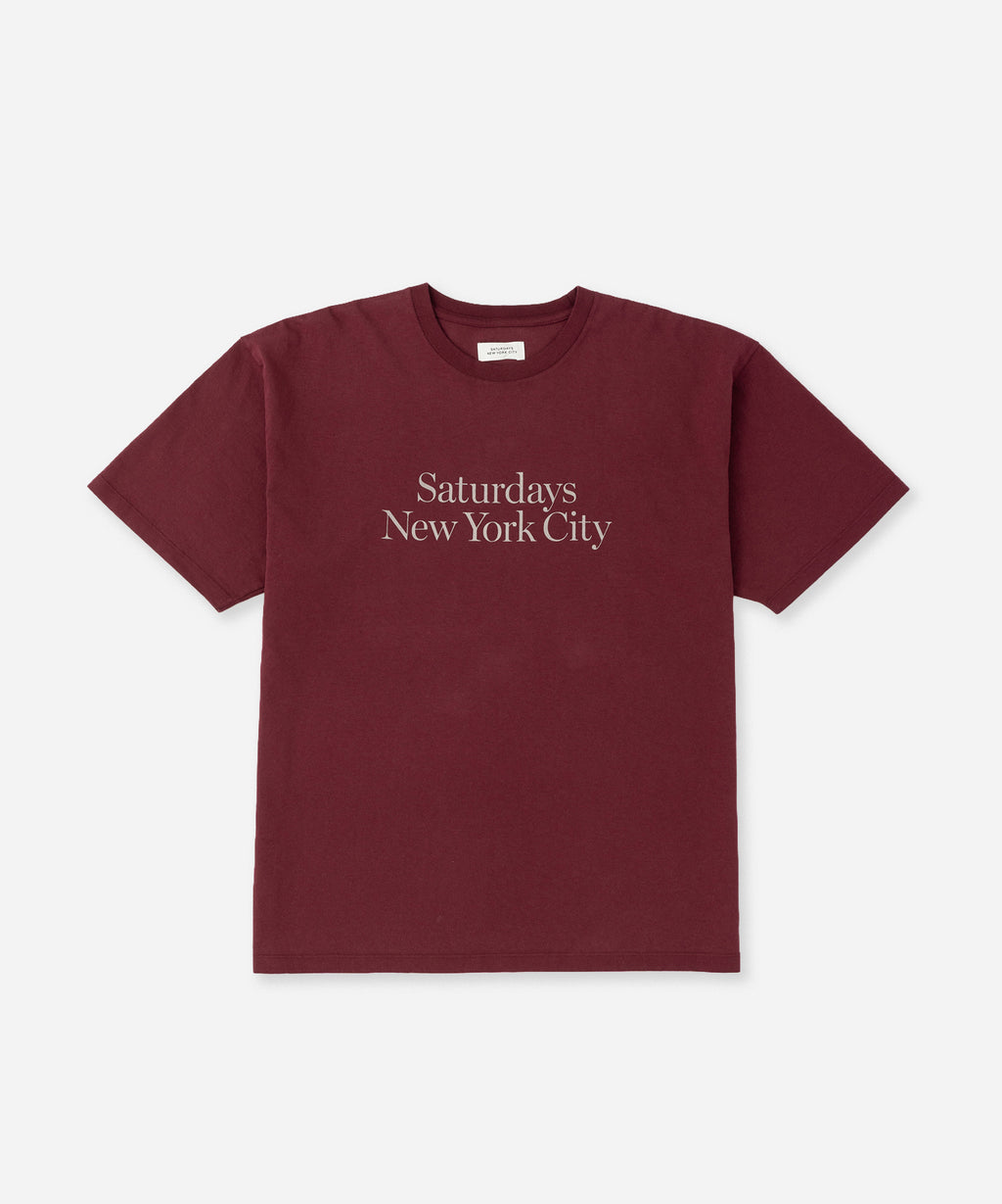 Saturdays NYC Miller Standard Short Sleeve Tee in Wine