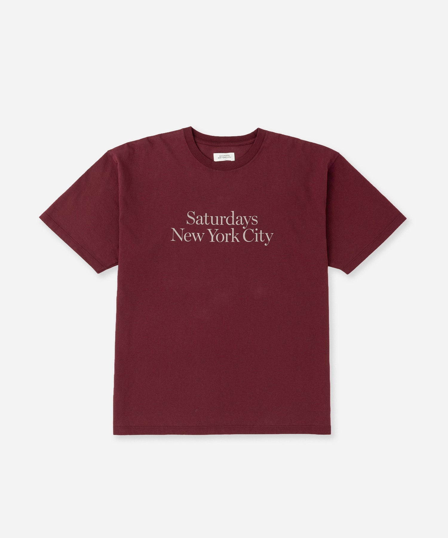 Saturdays NYC Miller Standard Short Sleeve Tee in Wine