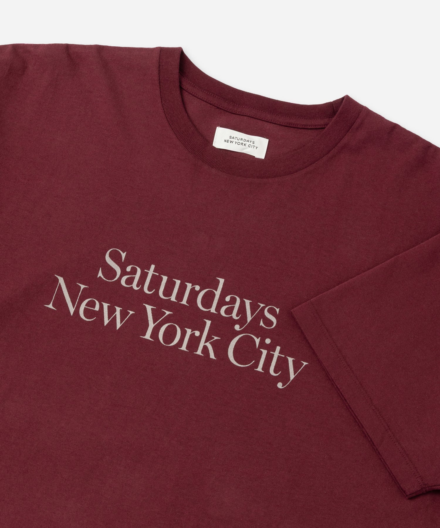 Saturdays NYC Miller Standard Short Sleeve Tee in Wine