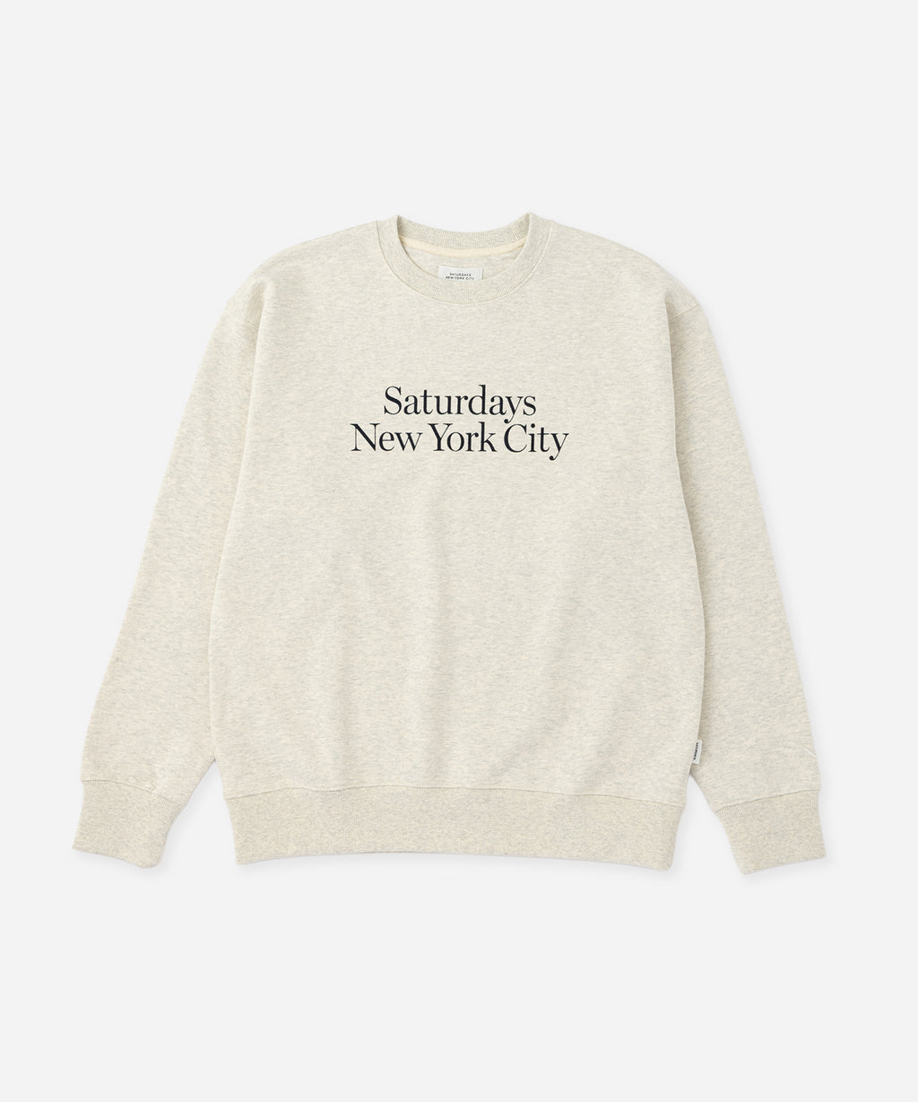 Saturdays NYC Bowery Miller Standard Sweatshirt in Light Gray