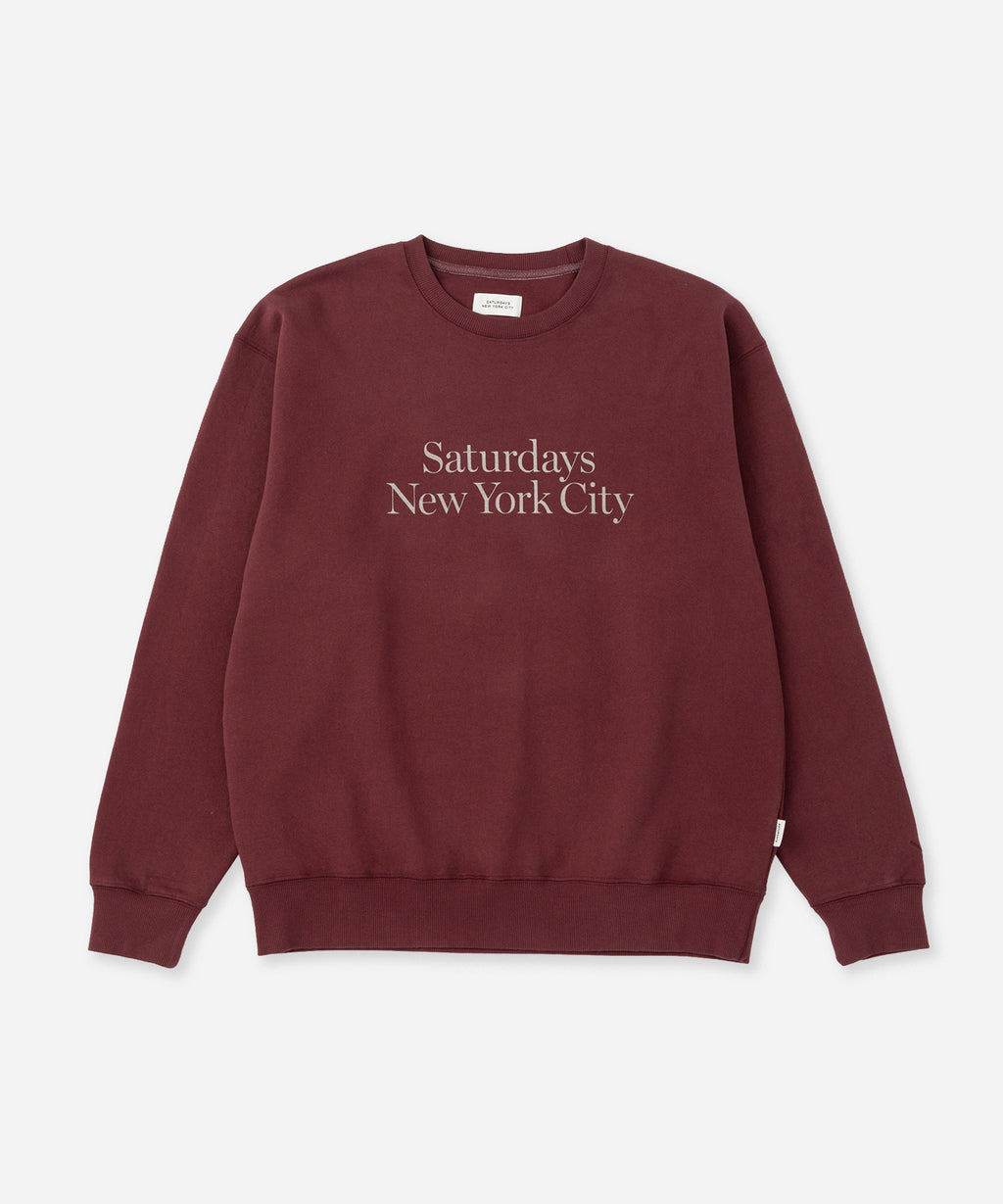 Saturdays NYC Bowery Miller Standard Sweatshirt in Wine