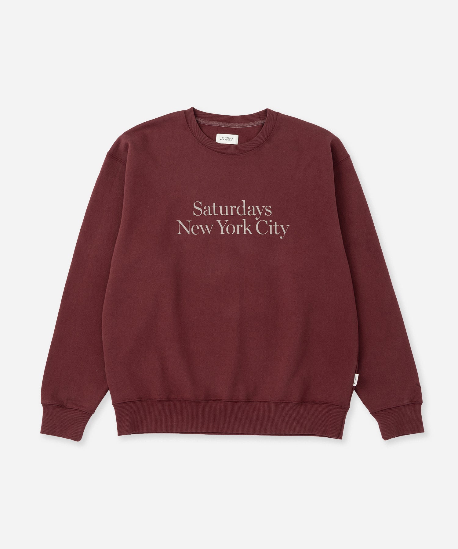 Saturdays NYC Bowery Miller Standard Sweatshirt in Wine