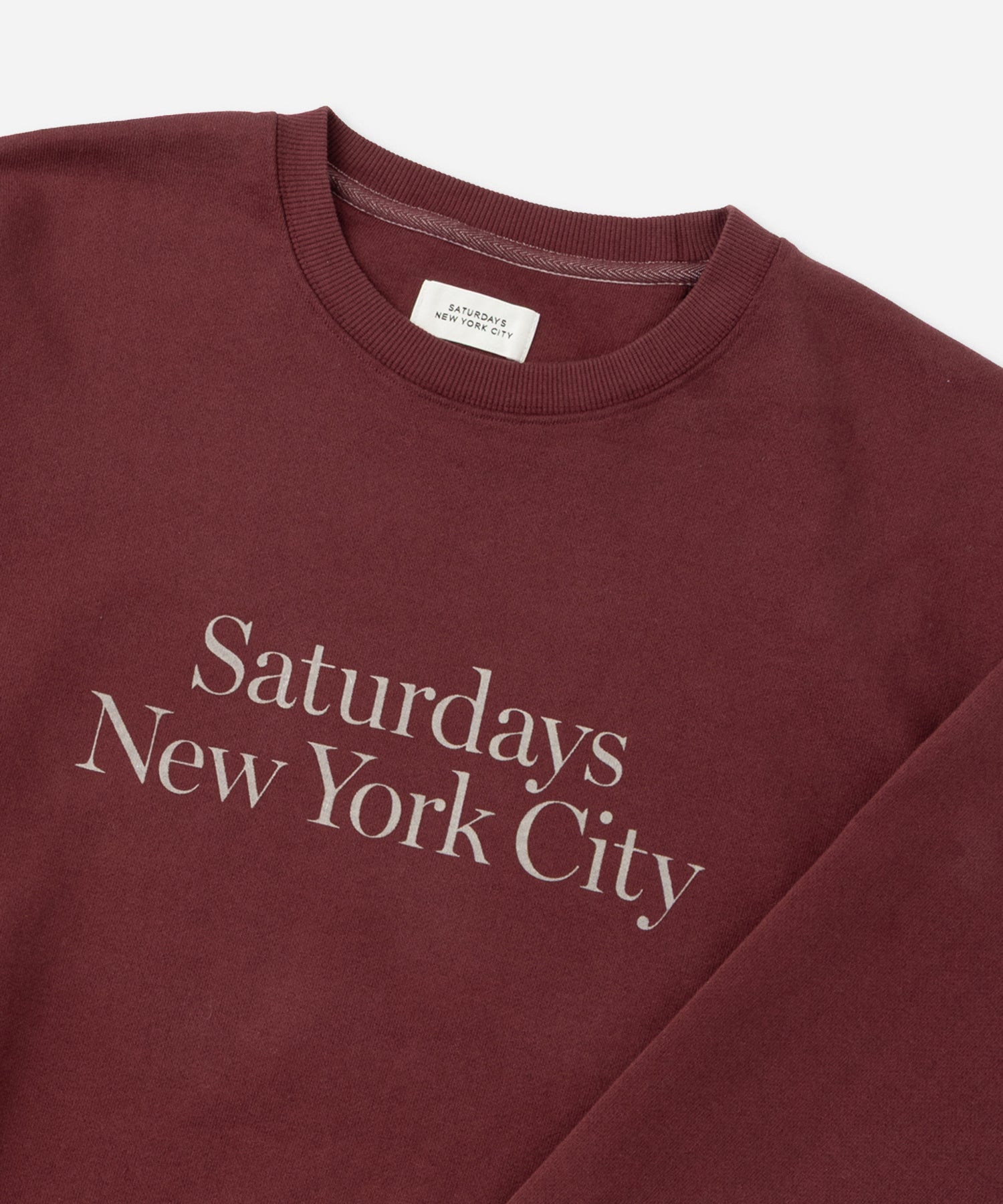 Saturdays NYC Bowery Miller Standard Sweatshirt in Wine