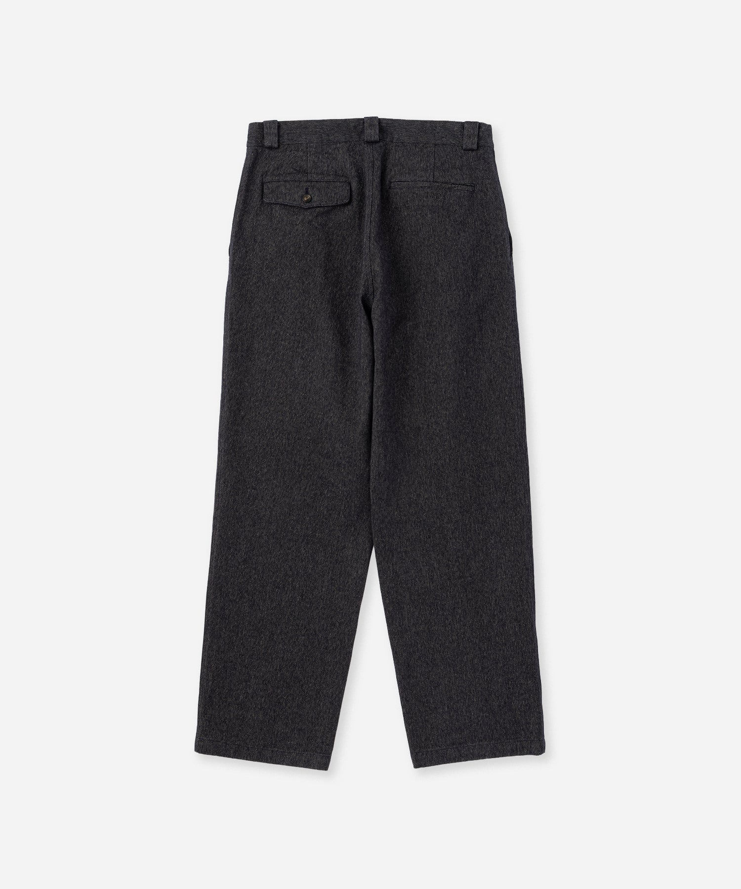Saturdays NYC George Wide Melange Two Tuck Pant in Navy
