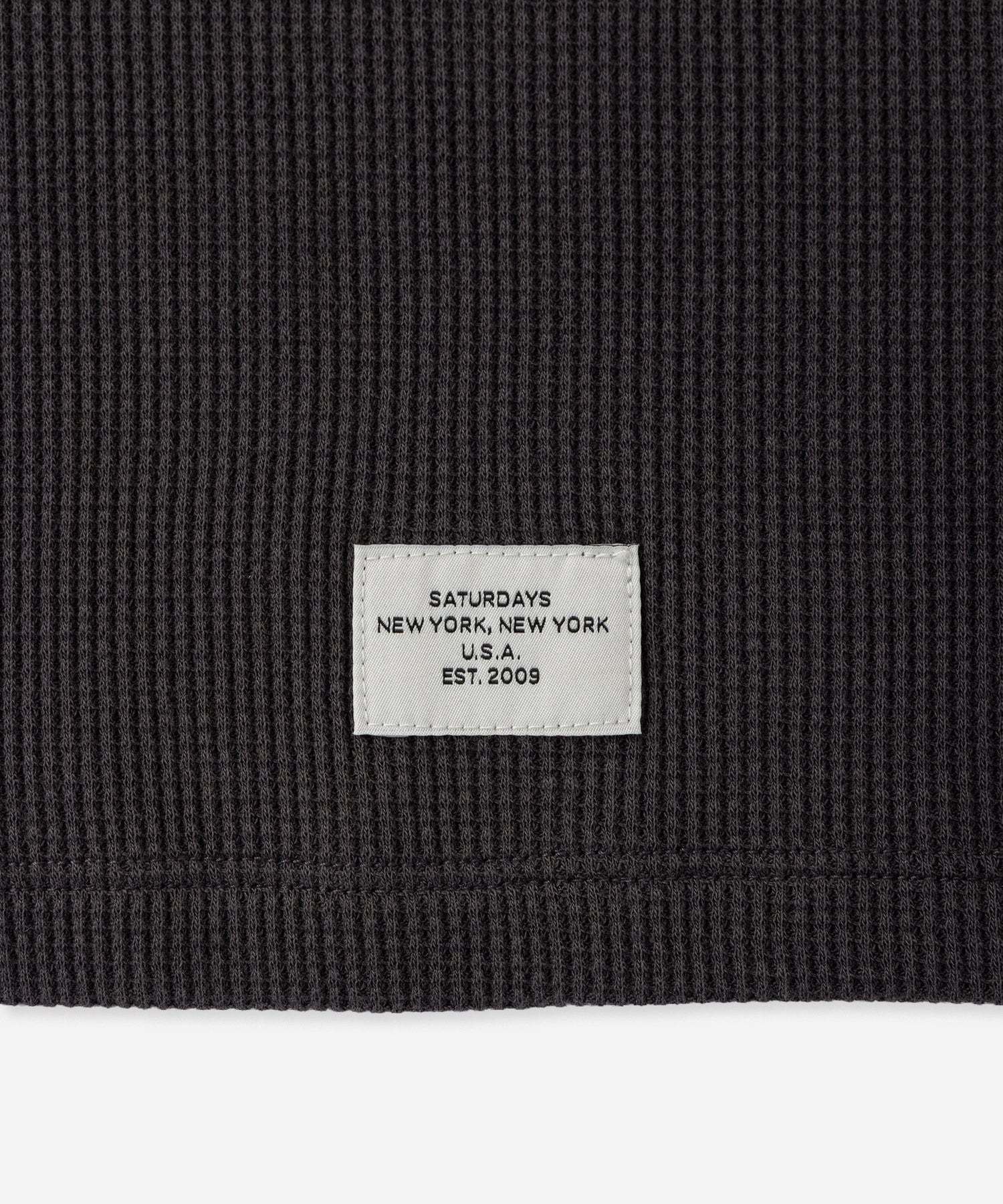 Saturdays NYC Hanes x Saturdays NYC Waffle 2-Pack Long Sleeve Tee in Off White & Gray