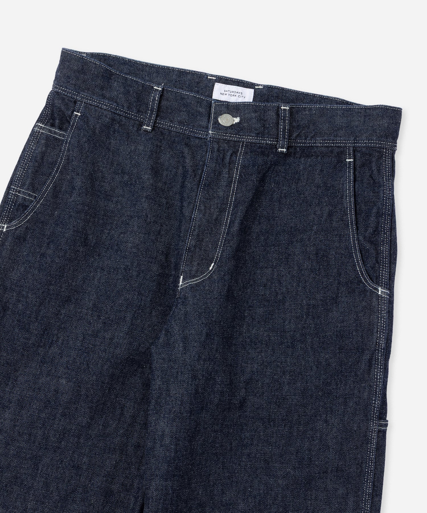 Saturdays NYC Morris Wide Denim Pants in Navy