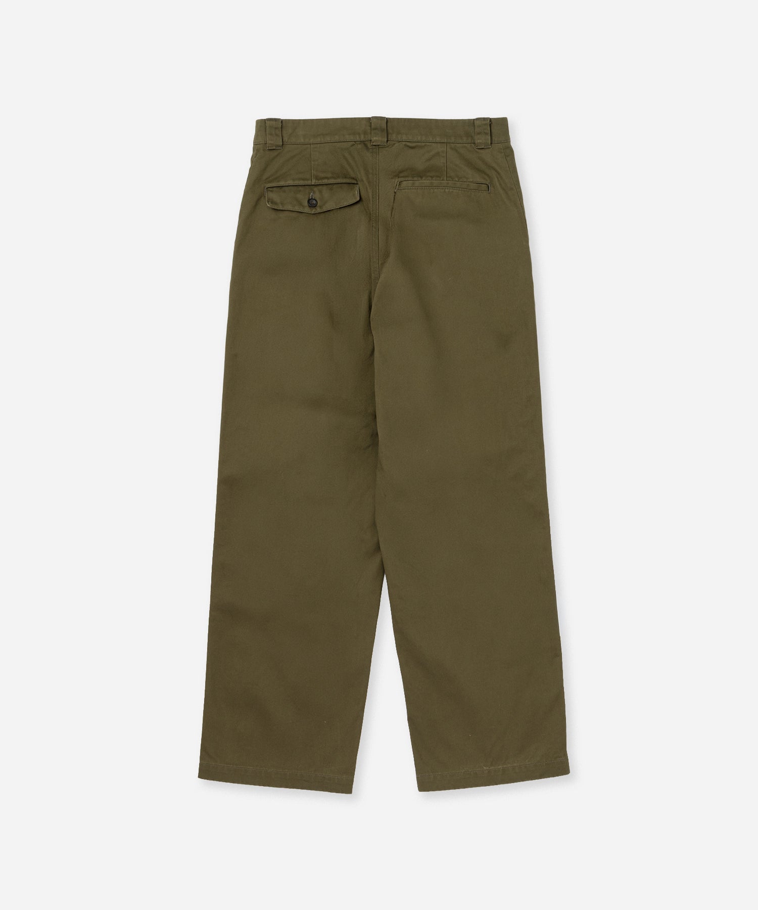 Saturdays NYC Ross Wide Chino Pant in Olive Green
