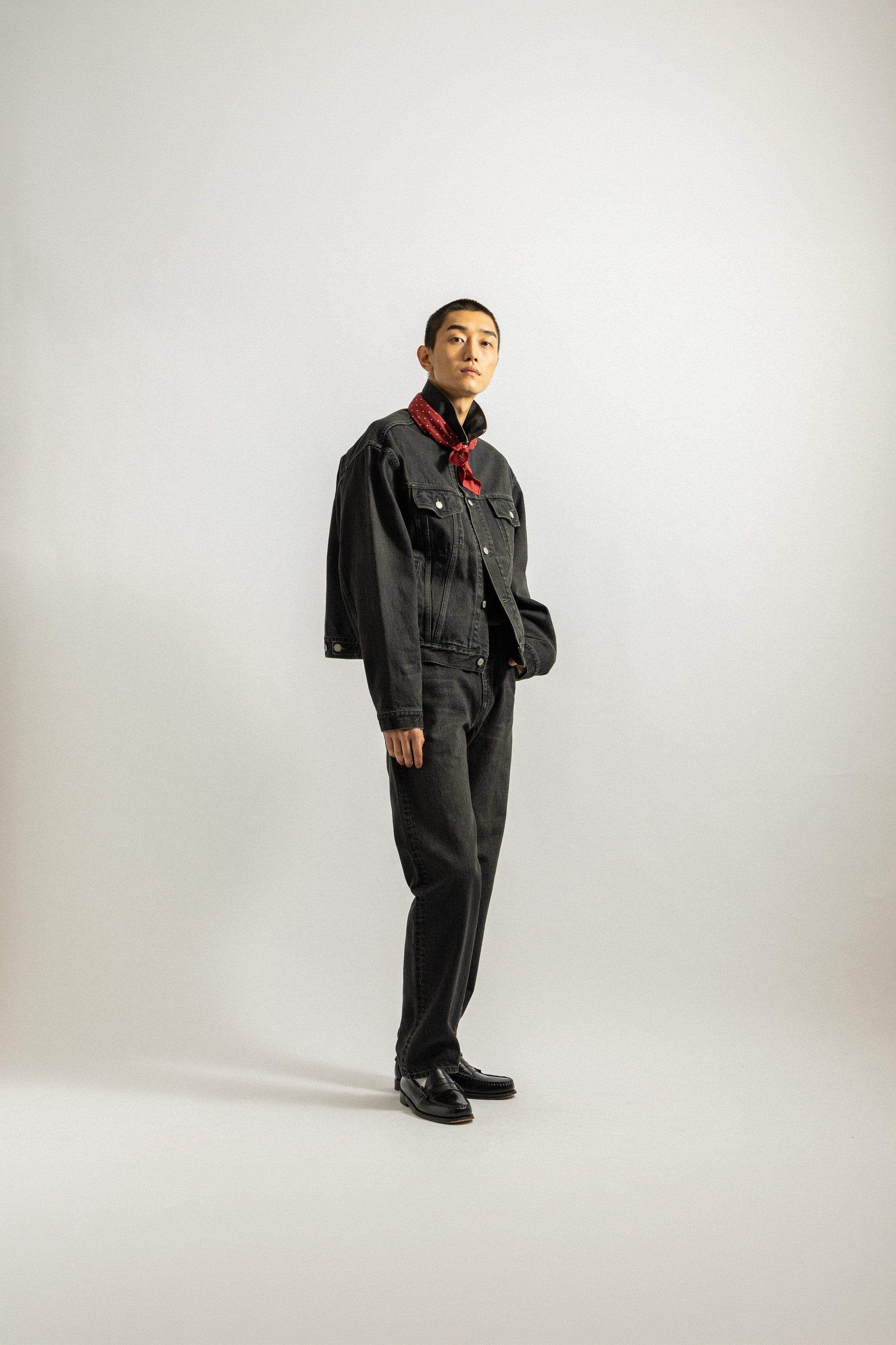 Saturdays NYC Nate Vintage Narrow Denim Pant in Fade Black