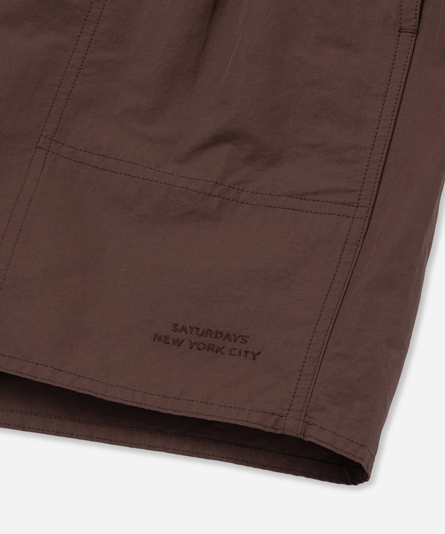 Saturdays NYC Talley Swim Short in Dark Brown