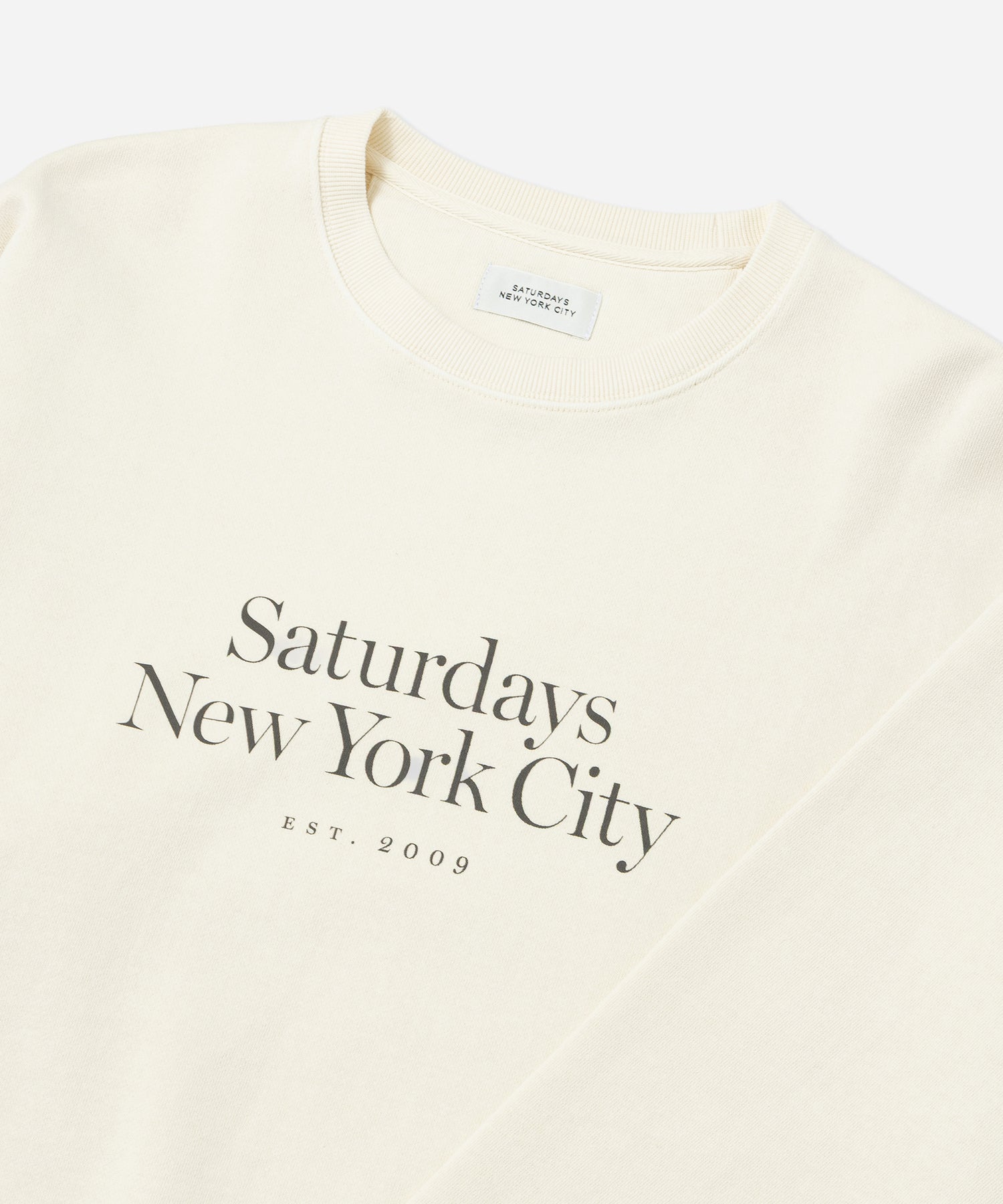 Saturdays NYC Bowery Miller Standard Crew Sweatshirt in Ivory