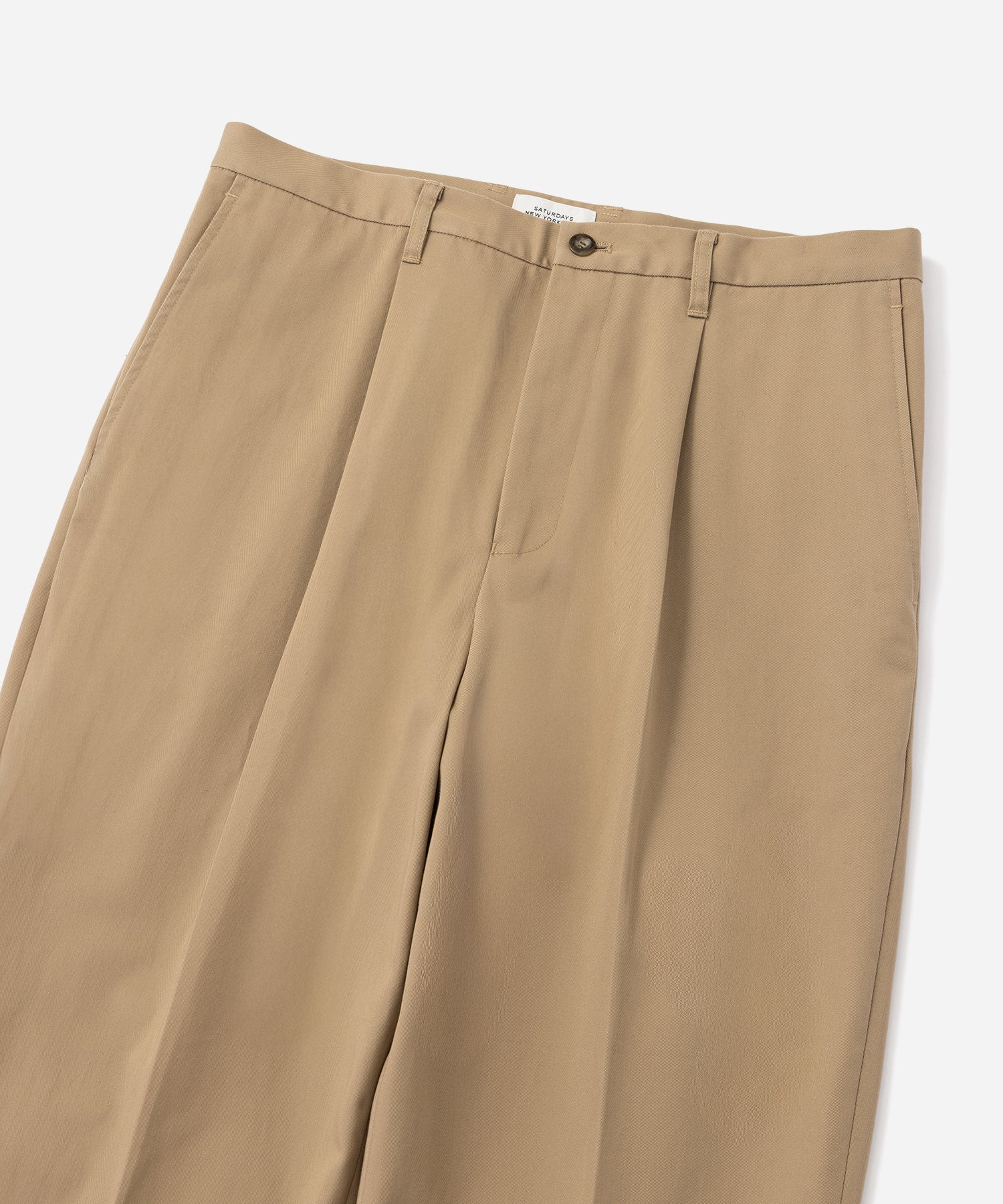 Saturdays NYC Dean One Tuck Pant in Beige