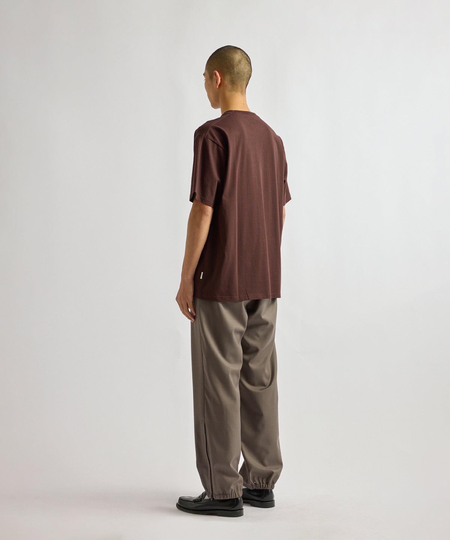 Saturdays NYC Circular Saturdays Logo Short Sleeve Tee in Dark Brown