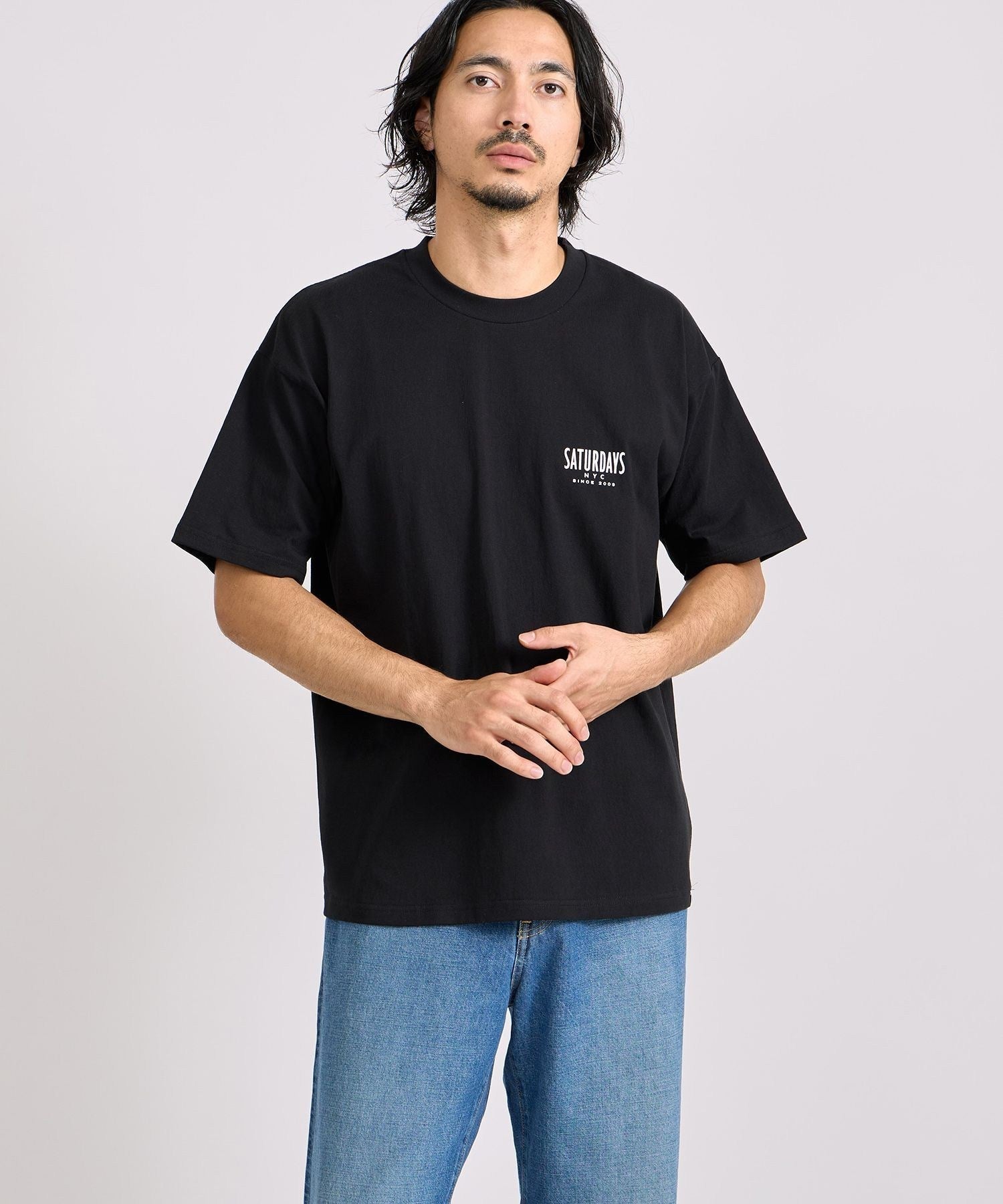 Saturdays NYC Bedwin x Saturdays Manhattan Tee in Black