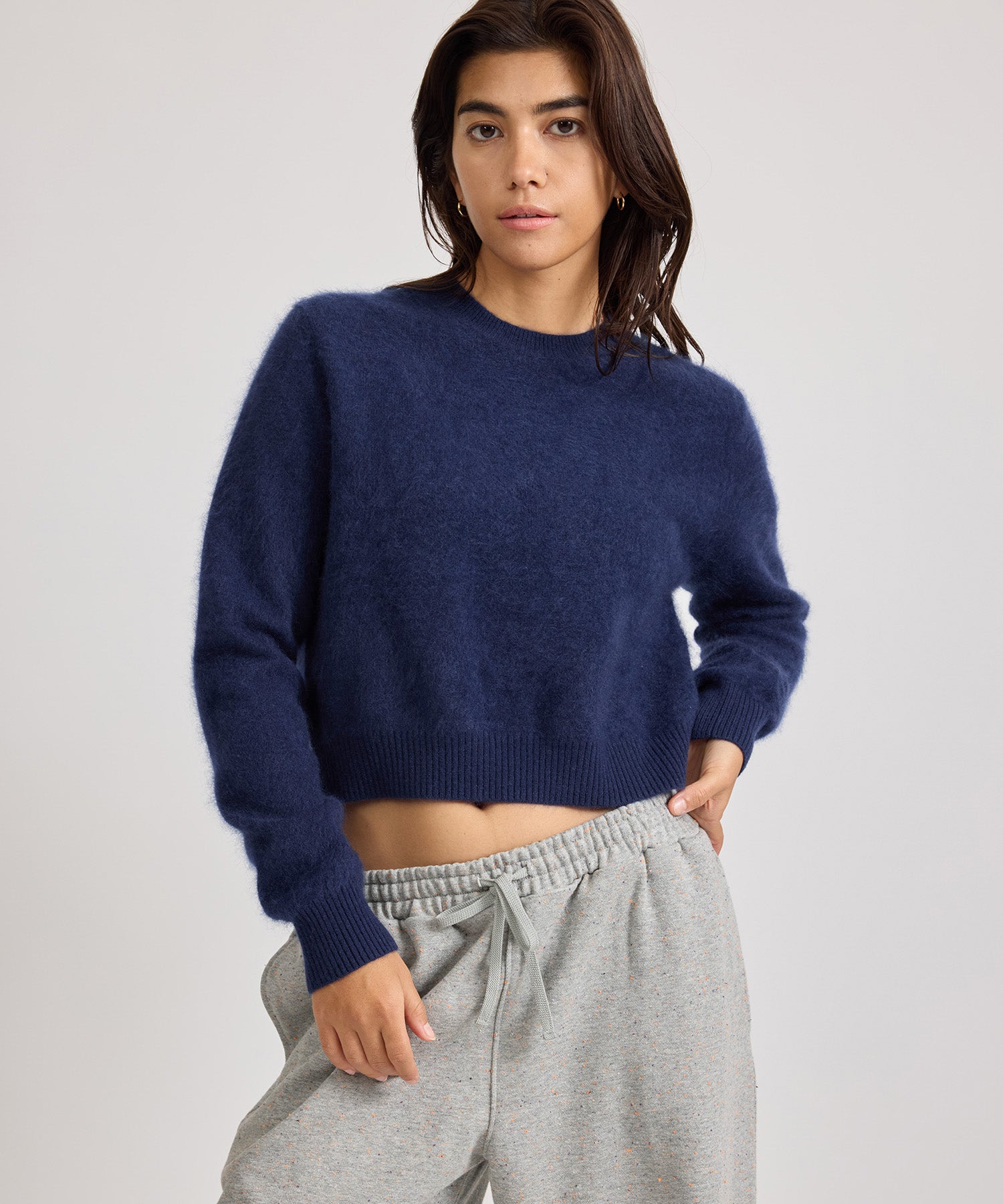 Saturdays NYC Christine Textured Knit in Navy