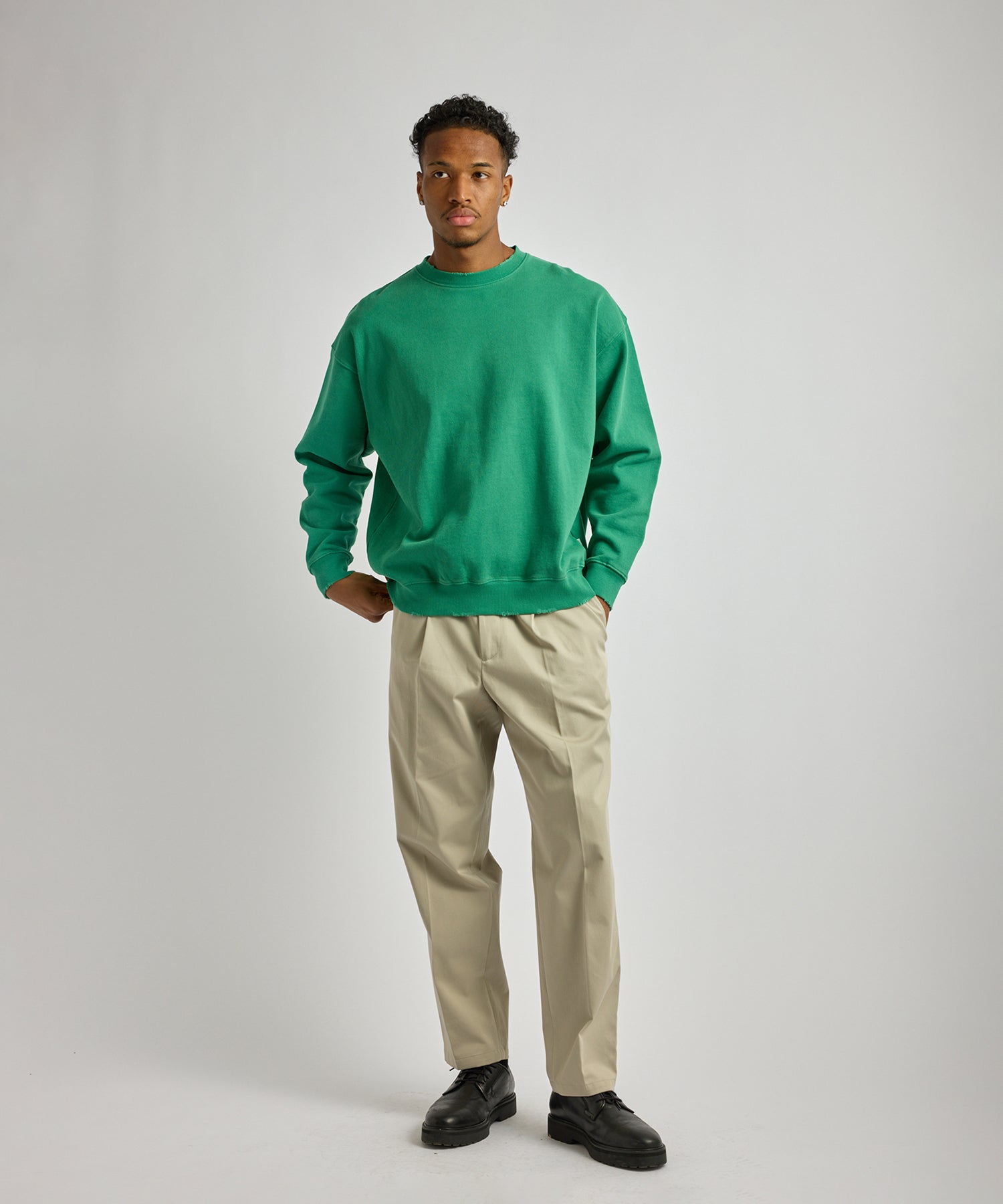 Bowery Garment Dyed Slash Sweatshirt