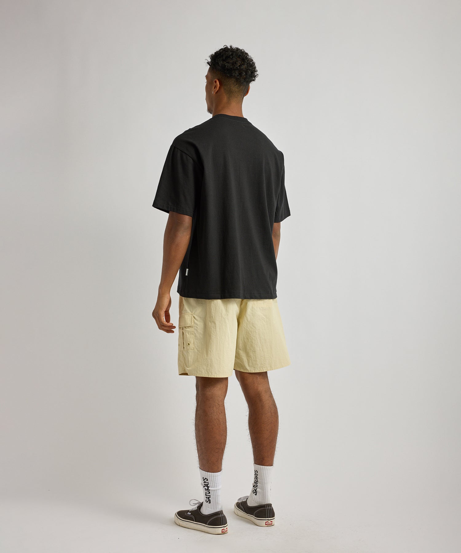 Saturdays NYC Hemp S.NYC Short Sleeve Tee in Black