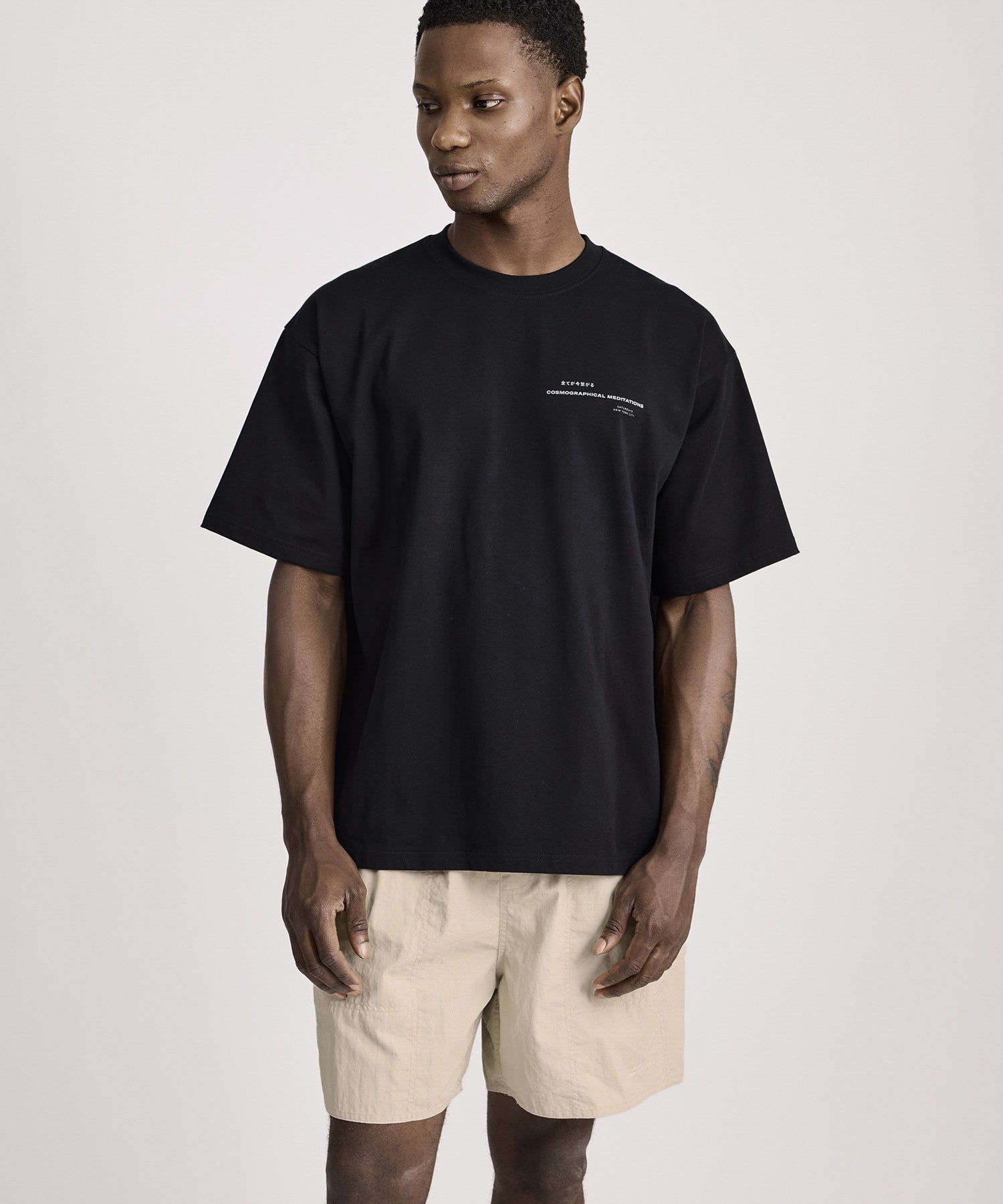 Saturdays NYC Cosmographical Relaxed Short Sleeve Tee in Black