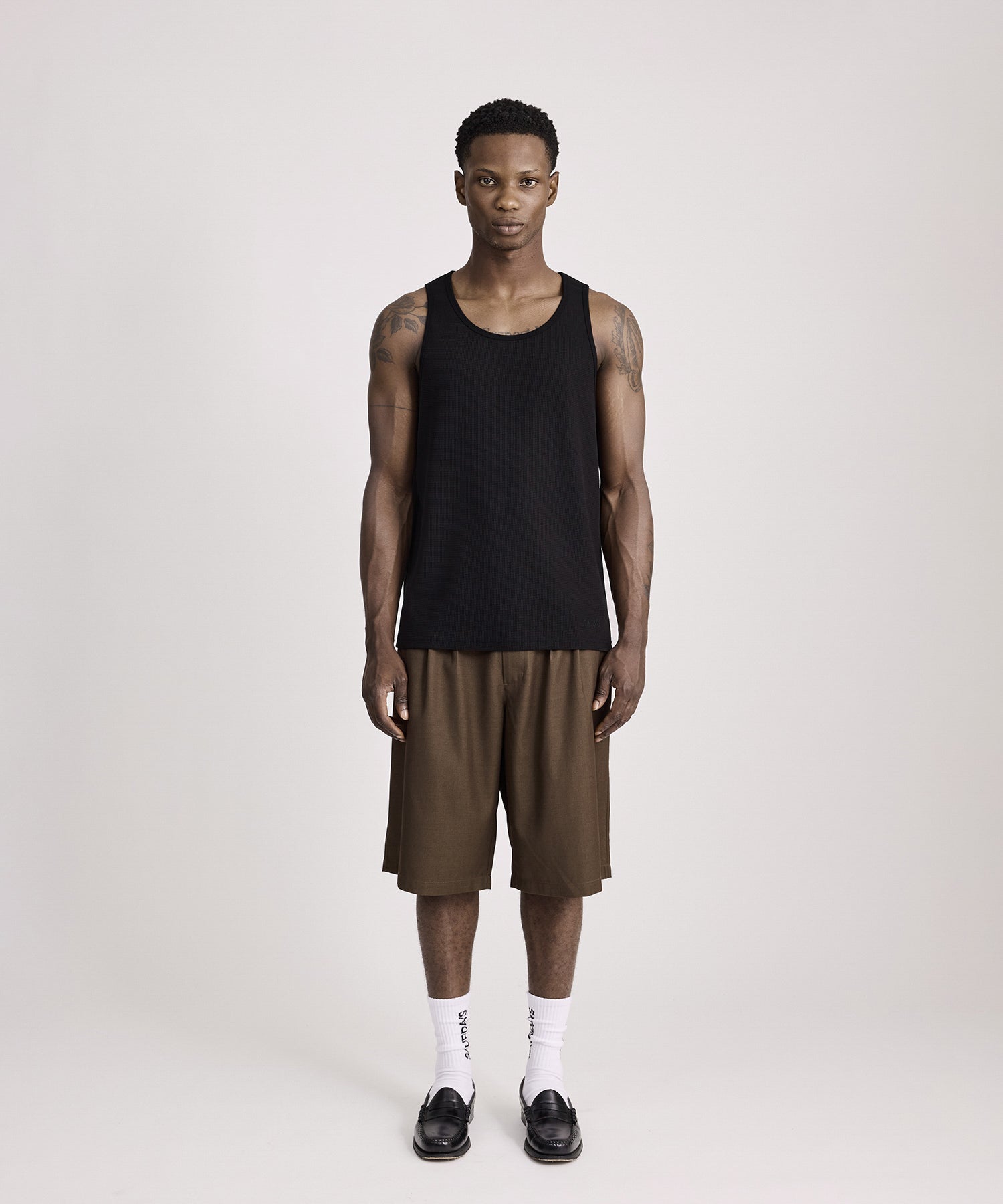 Saturdays NYC Feliz Two Tuck Walk Short in Brown