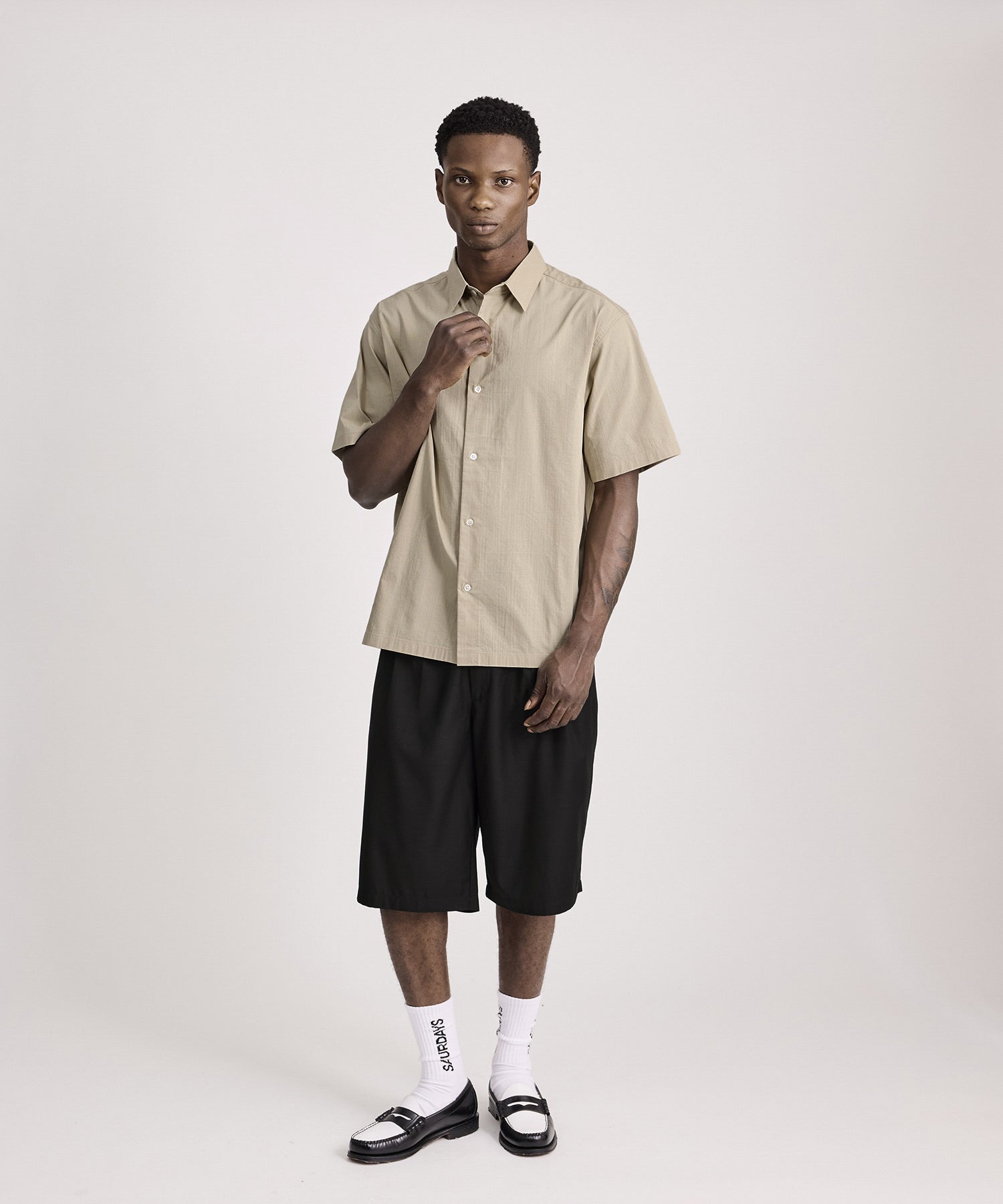 Bruce Tonal Stripe Short Sleeve Shirt