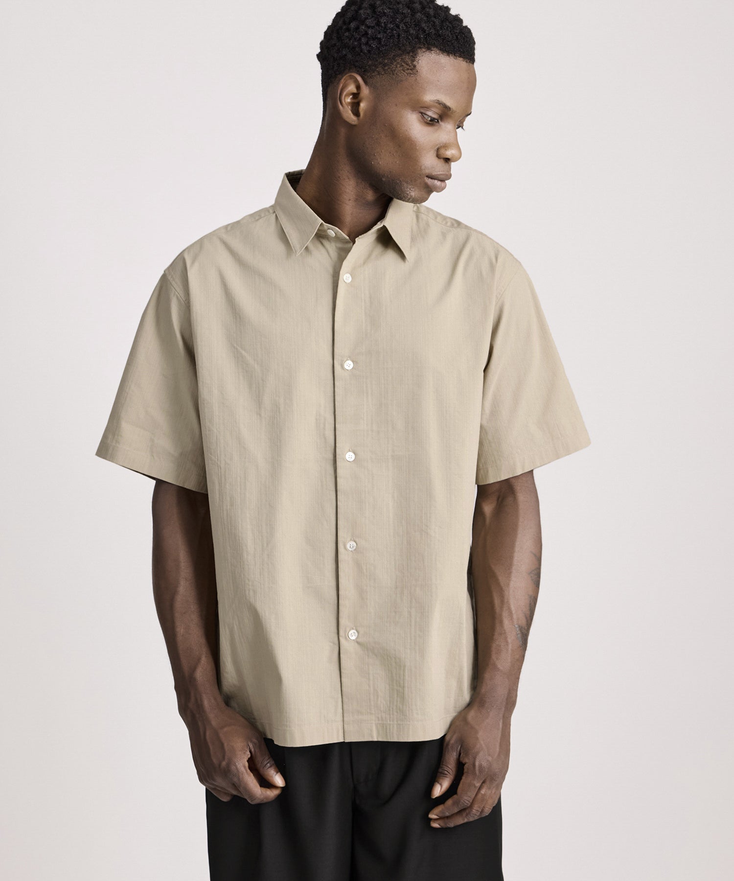 Bruce Tonal Stripe Short Sleeve Shirt