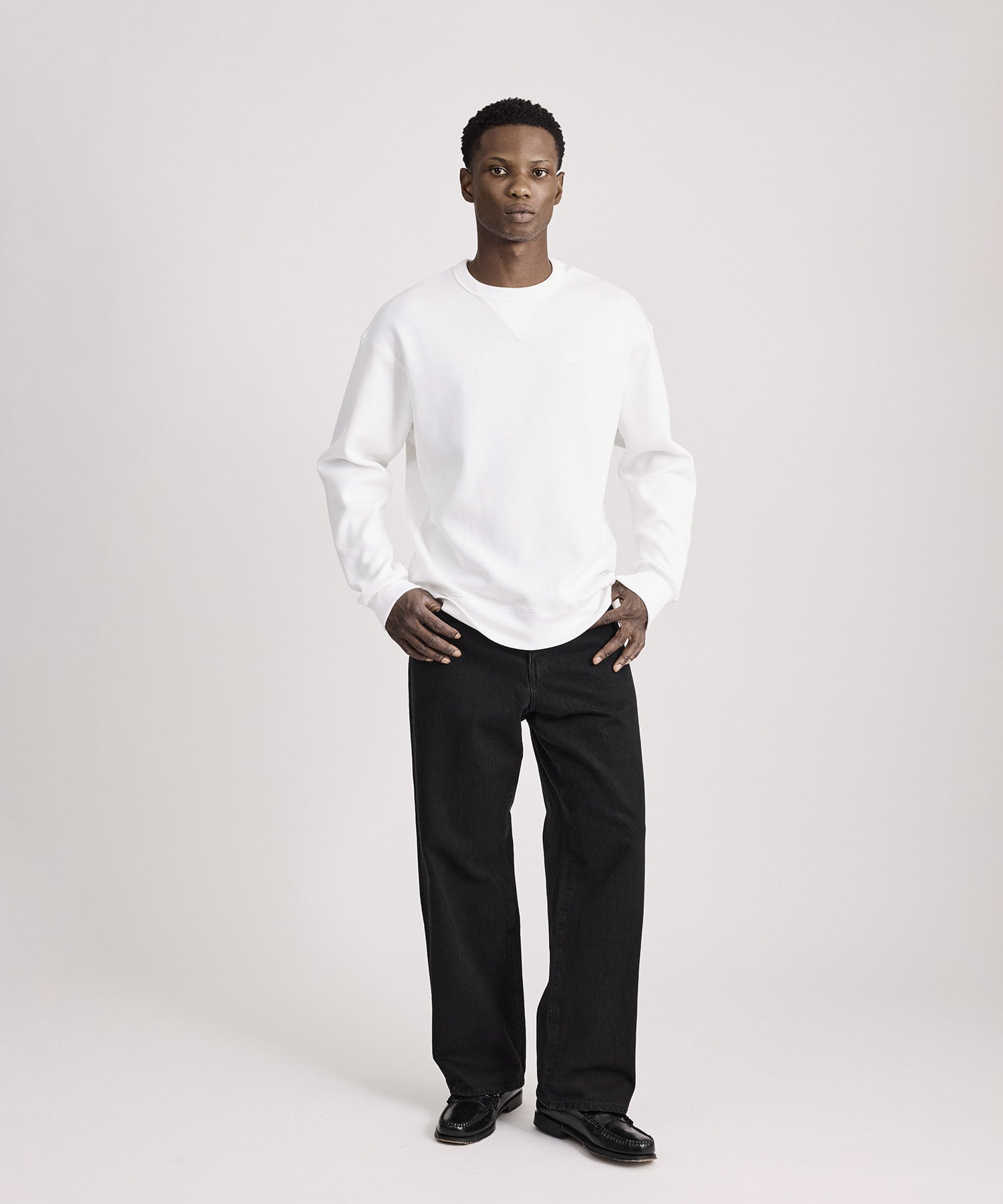 Saturdays NYC SNYC Waffle Relaxed Top in Off White