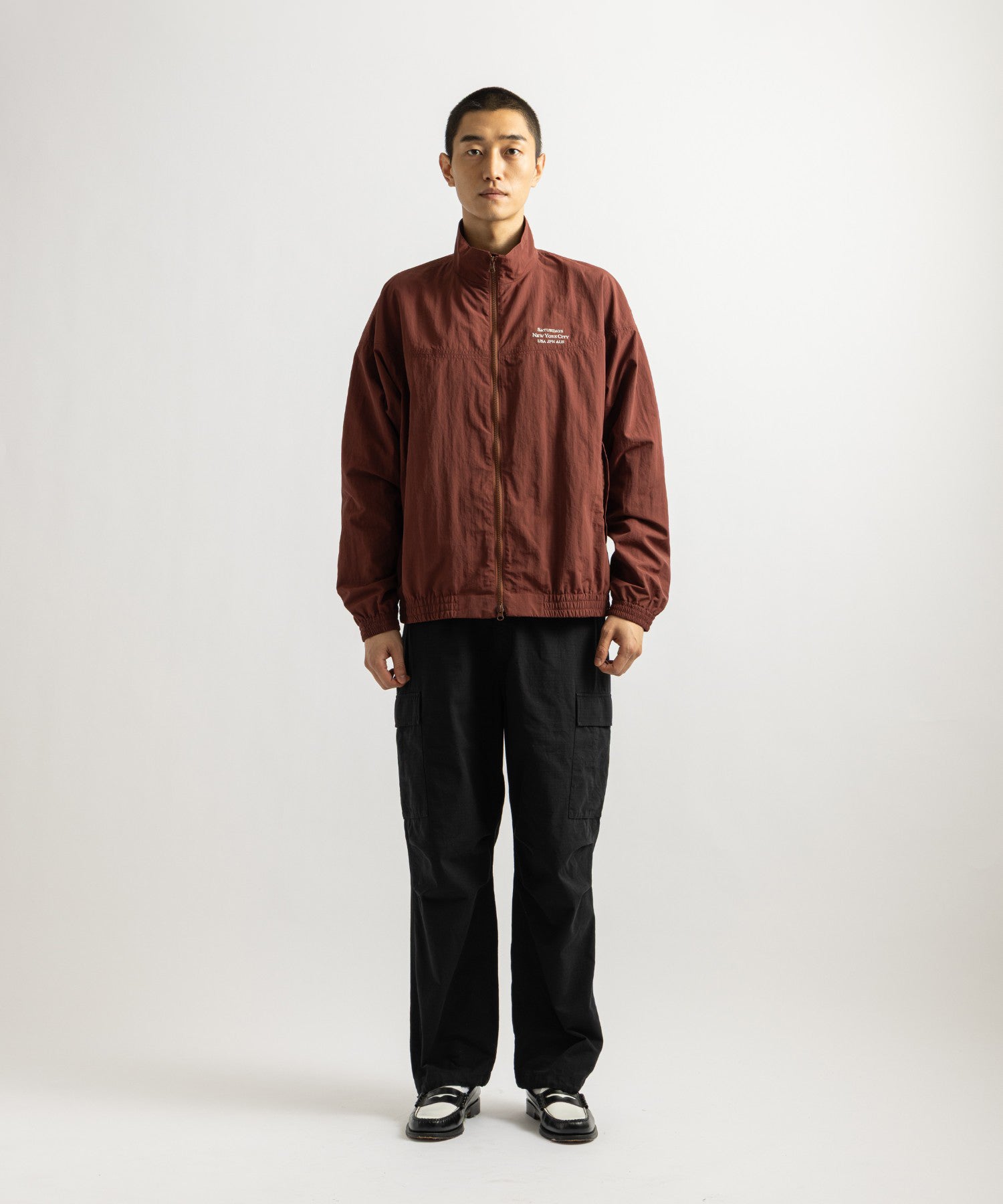 Saturdays NYC Everett International Training Jacket in Burgundy