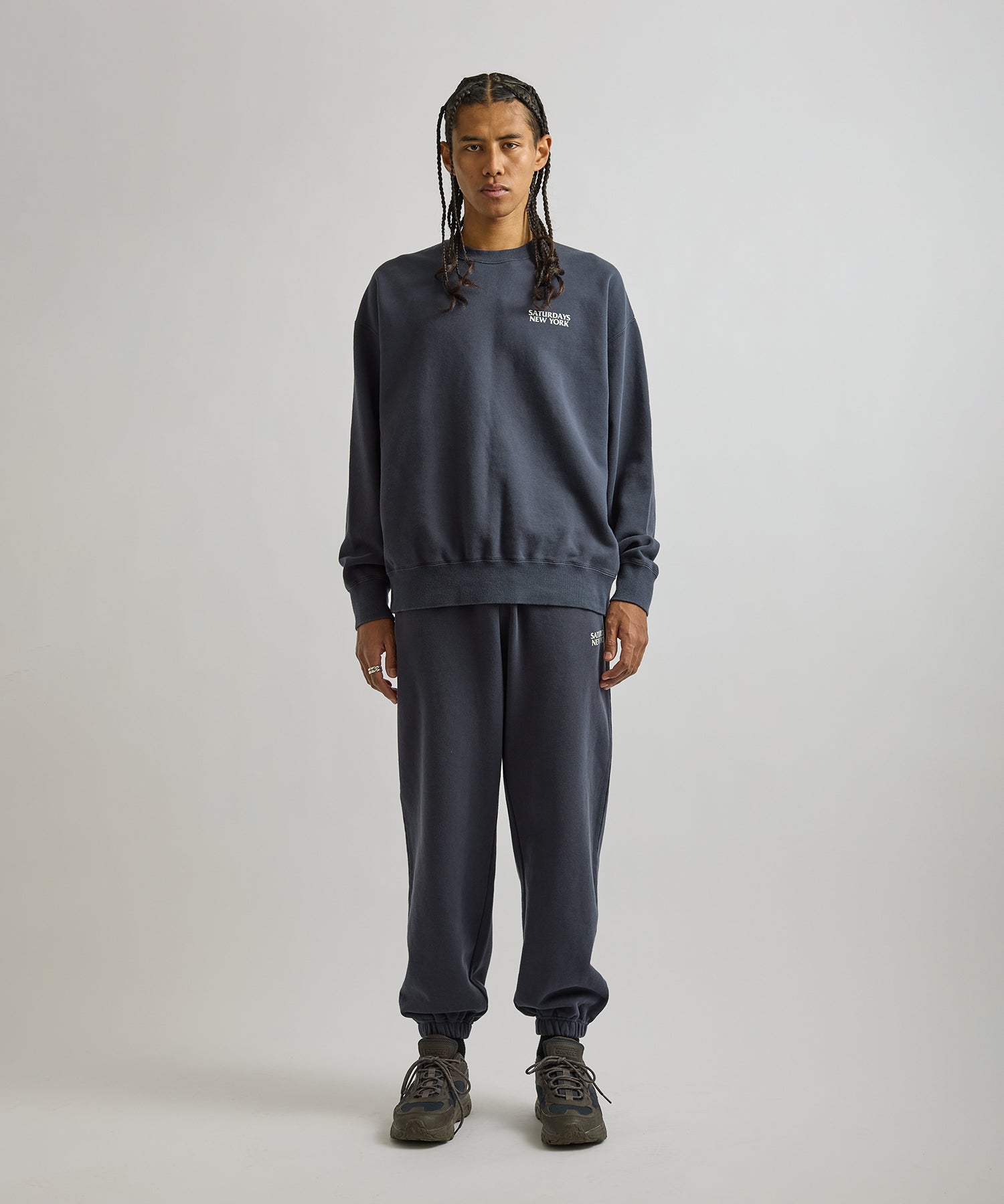Saturdays NYC Abrams Ozone Washed Sweatpant in Navy