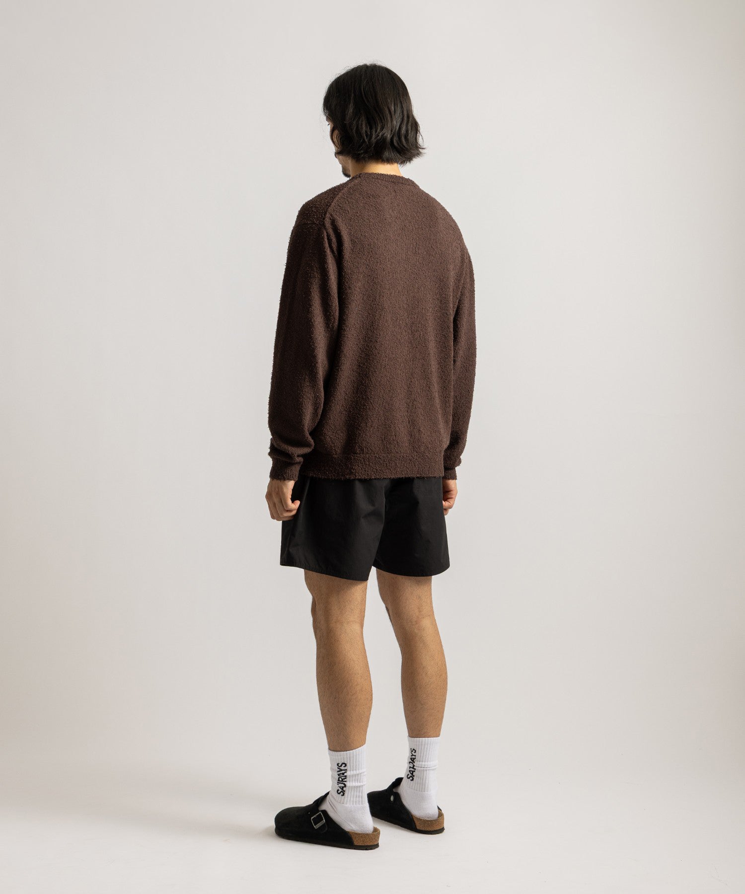 Saturdays NYC Greg Loop Yarn Sweater in Dark Brown