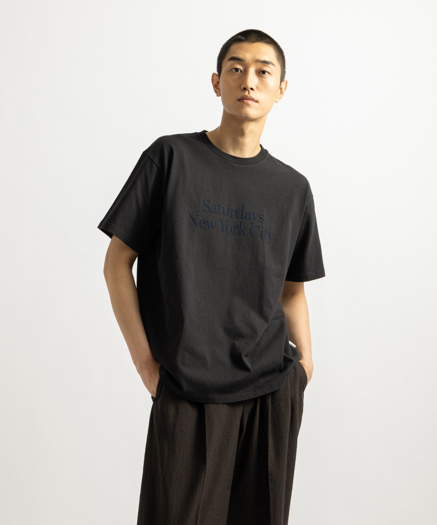 Saturdays NYC Miller Standard Short Sleeve Tee in Black