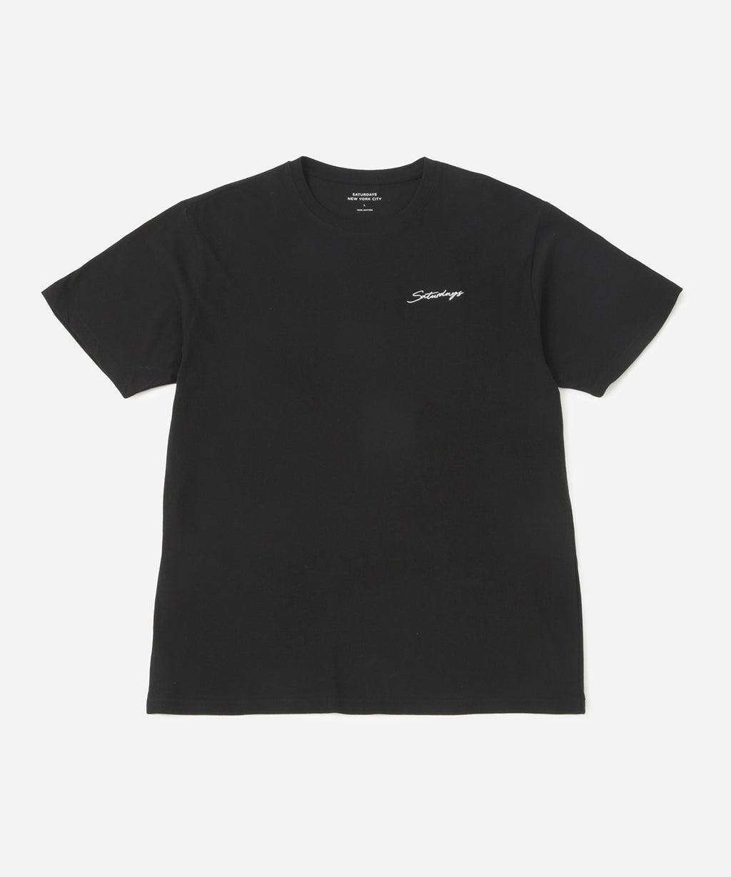 Saturdays NYC Signature Standard Short Sleeve Tee in Black